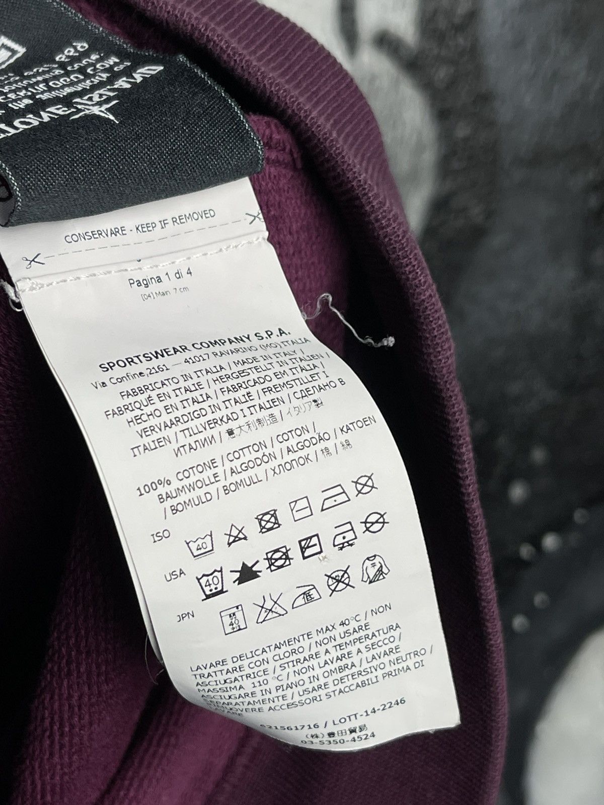 Stone Island Stone Island Purple Crewneck Pocket Sweatshirt Mens Size 3XL Size US XXL / EU 58 / 5 - 15 Thumbnail