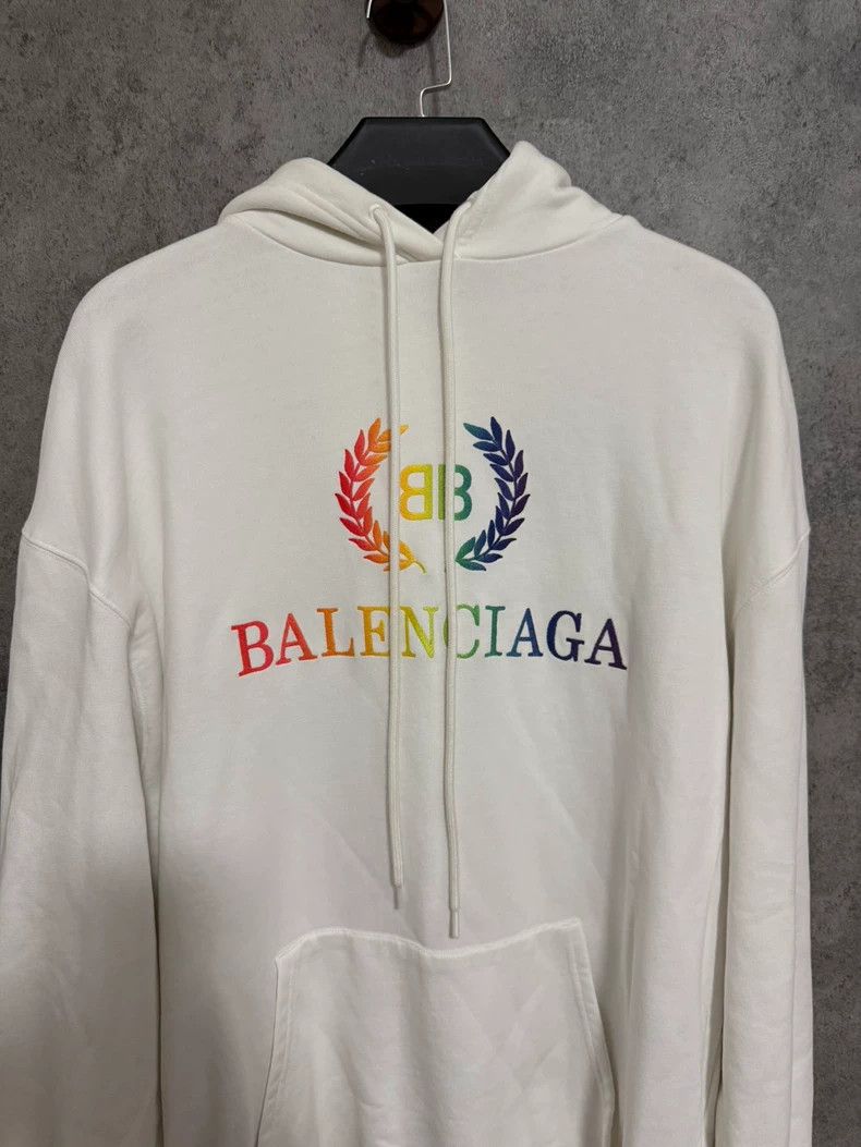 Balenciaga Balenciaga Rainbow wheat ear embroidered letter logo hoodi Size US XS / EU 42 / 0 - 2 Thumbnail