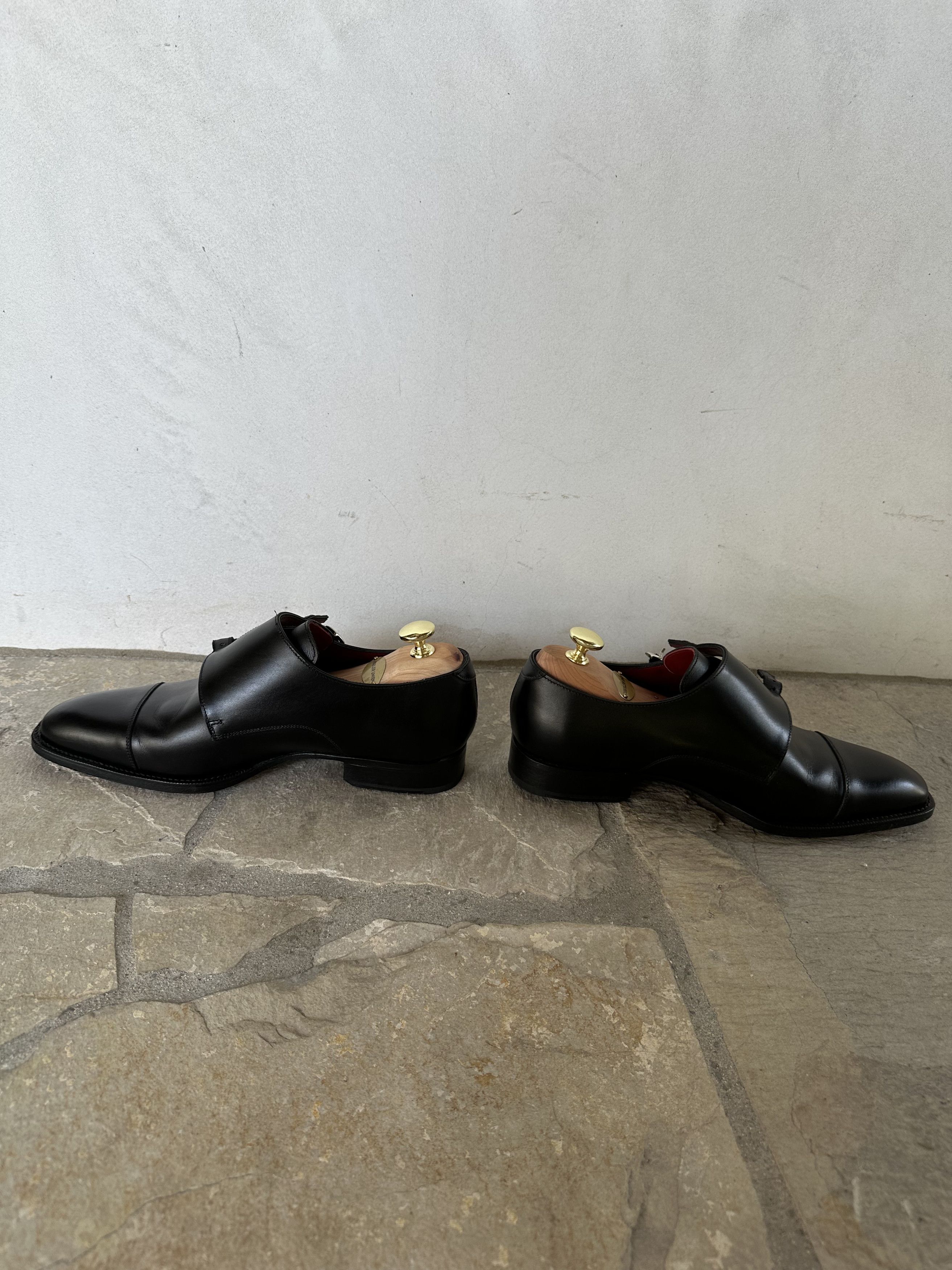 Cobbler Union Double Monk Strap Black Calfskin Size US 8.5 / EU 41-42 - 4 Thumbnail