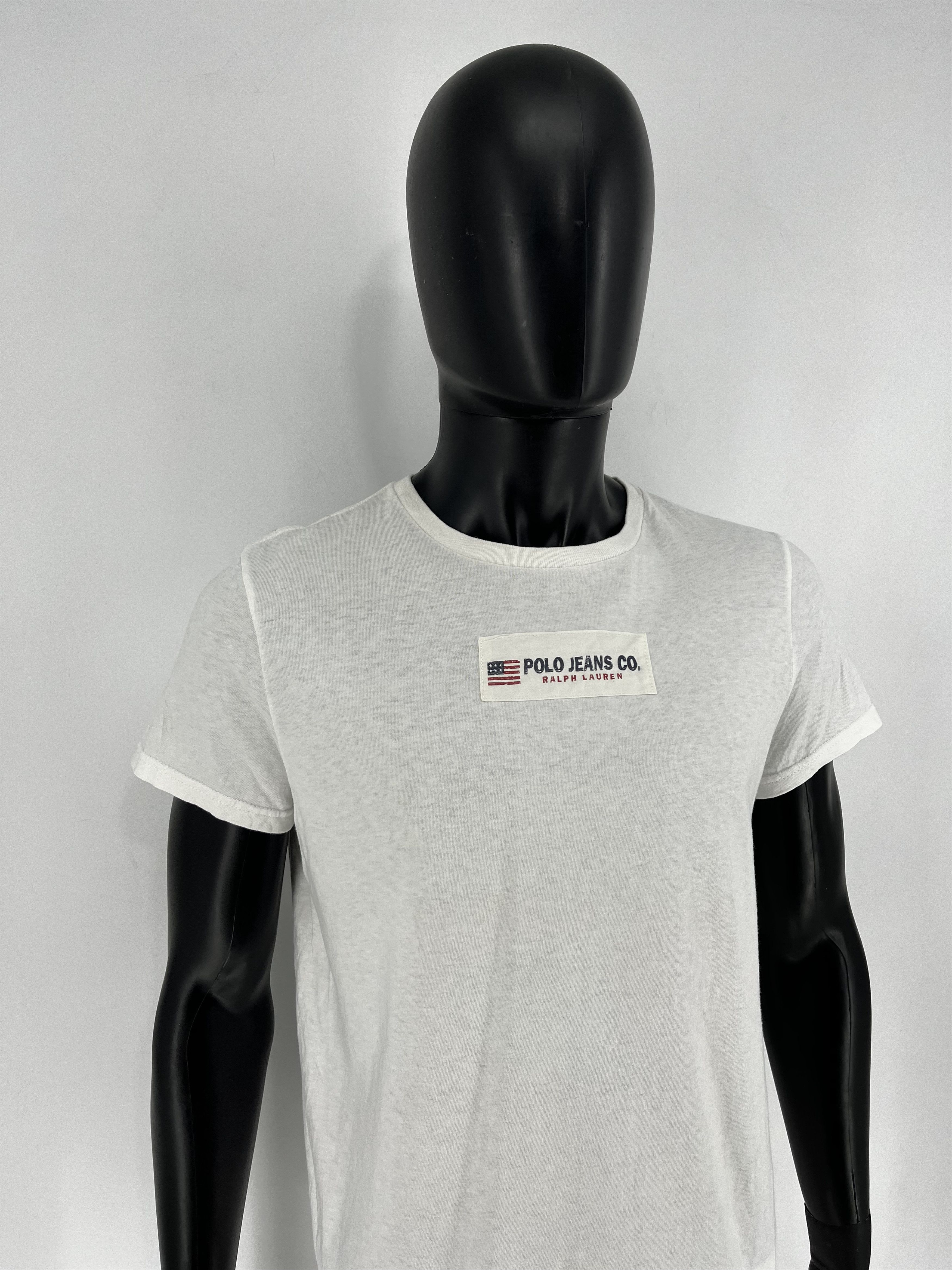 Polo Ralph Lauren × Ralph Lauren × Vintage Vtg Polo Jeans Ralph Lauren T-Shirt RL Big Logo White Size M Size US M / EU 48-50 / 2 - 3 Thumbnail
