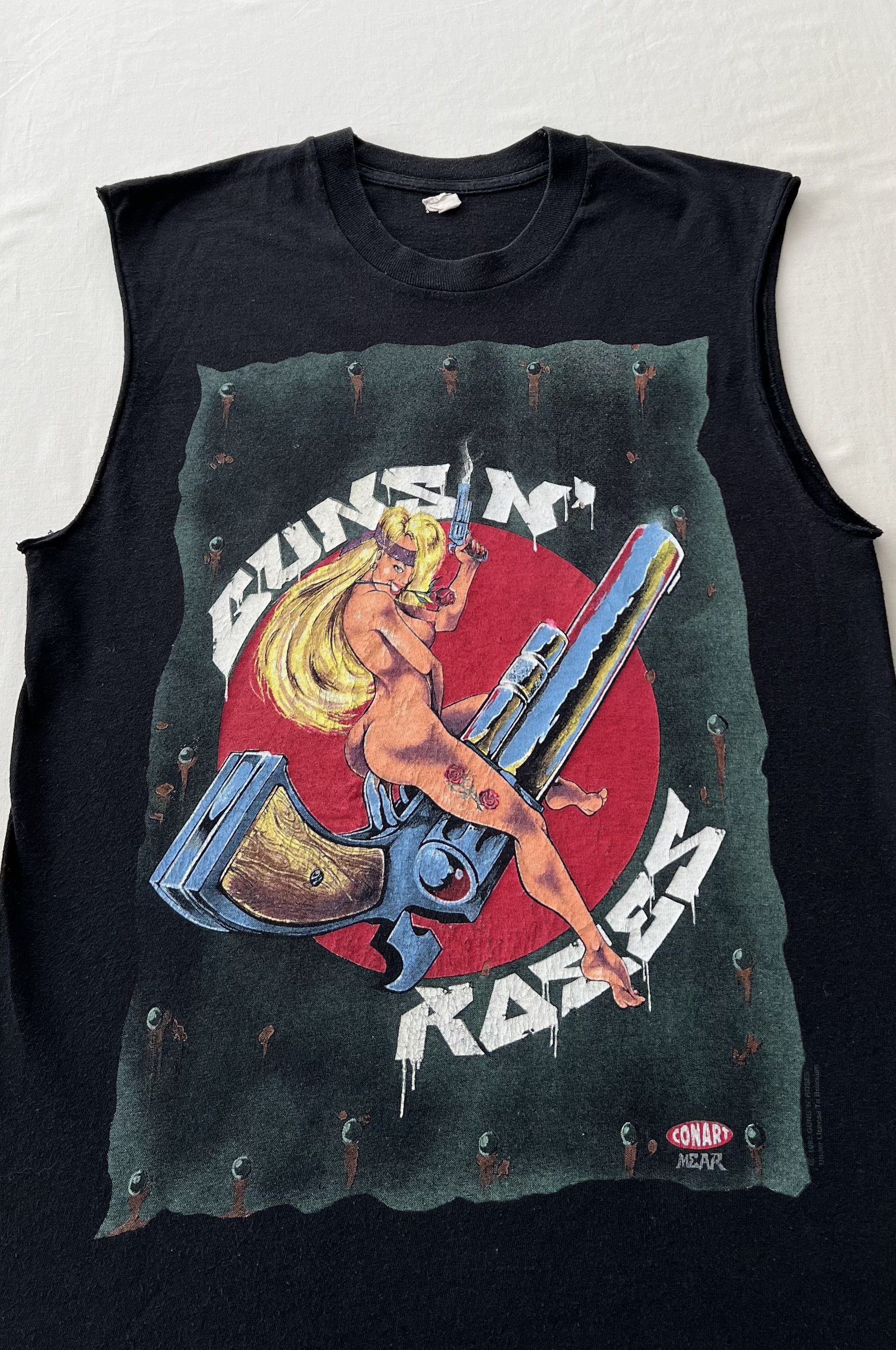 Band Tees Vintage 1992 Guns N Roses Conart Black T-shirt Size US M / EU 48-50 / 2 - 3 Thumbnail