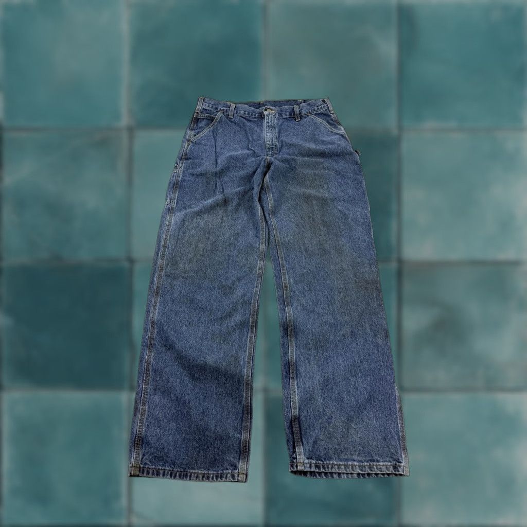 Carhartt Carhartt Jeans Mens 38x34 Blue B13 Original Dungaree Fit Carpenter Denim Pants Size US 38 / EU 54 - 1 Thumbnail