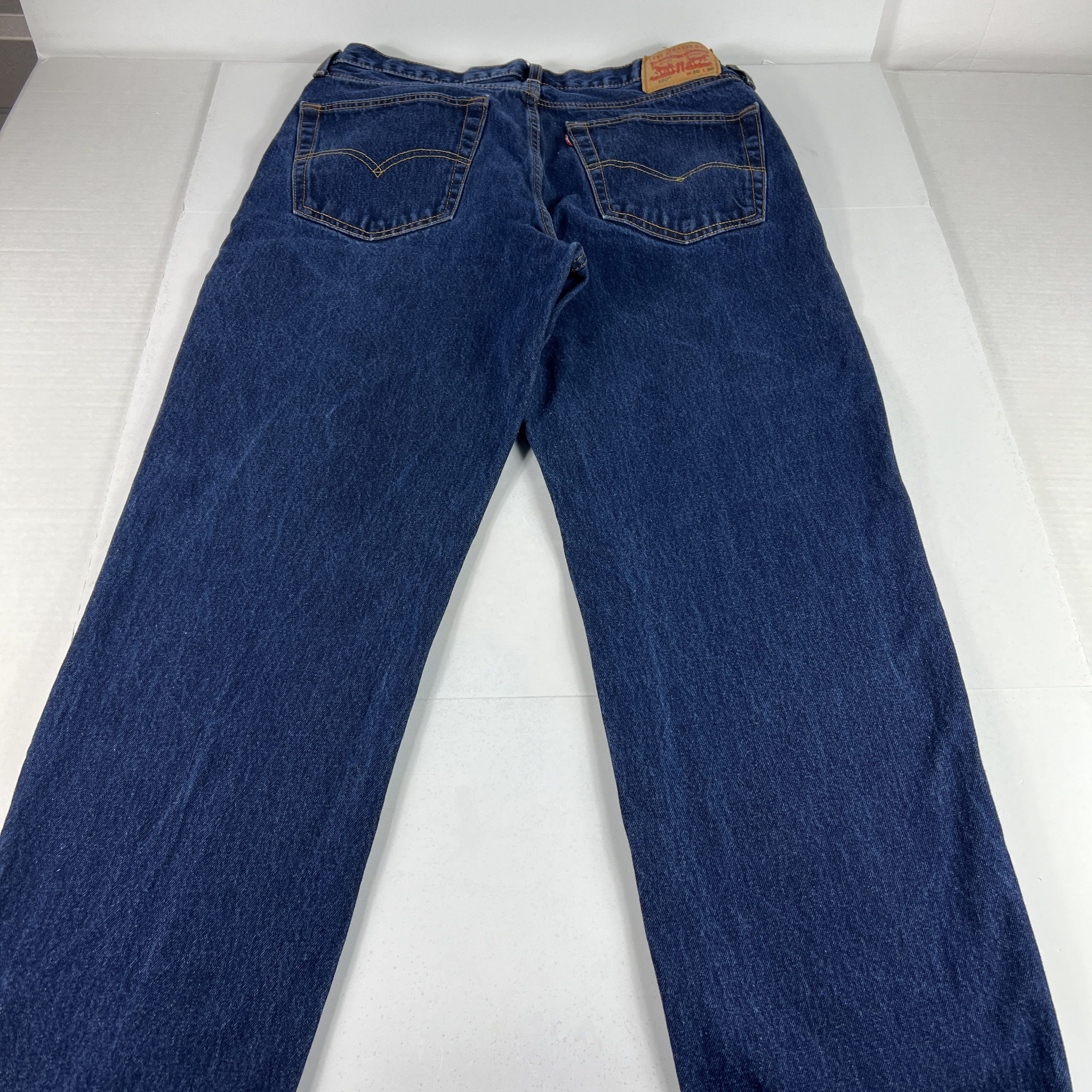 Levi's Levi's Jeans 550 Relaxed Fit Dark Blue Cotton Denim Size US 36 / EU 52 - 10 Thumbnail