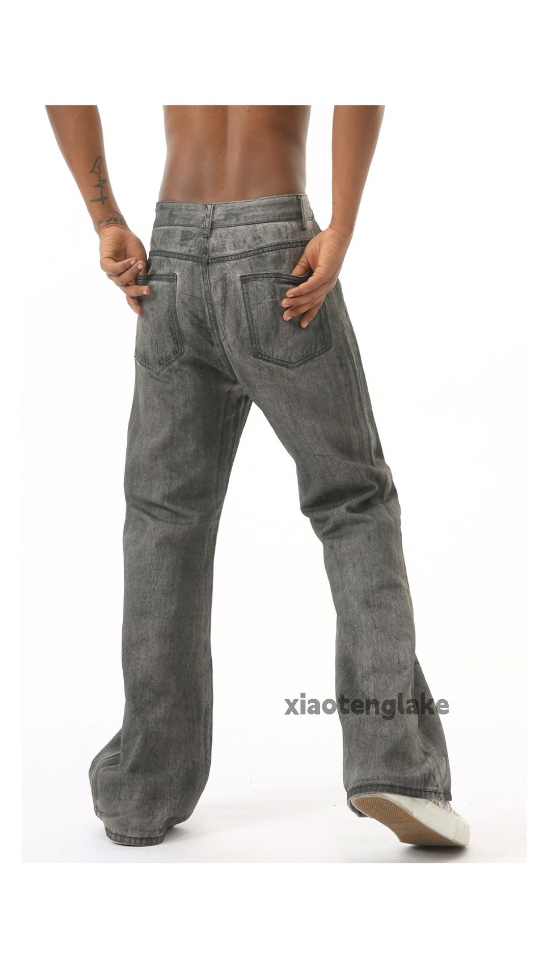 Jean × Vintage utility washed faded paint stain punk grunge flared jeans Size US 32 / EU 48 - 7 Thumbnail