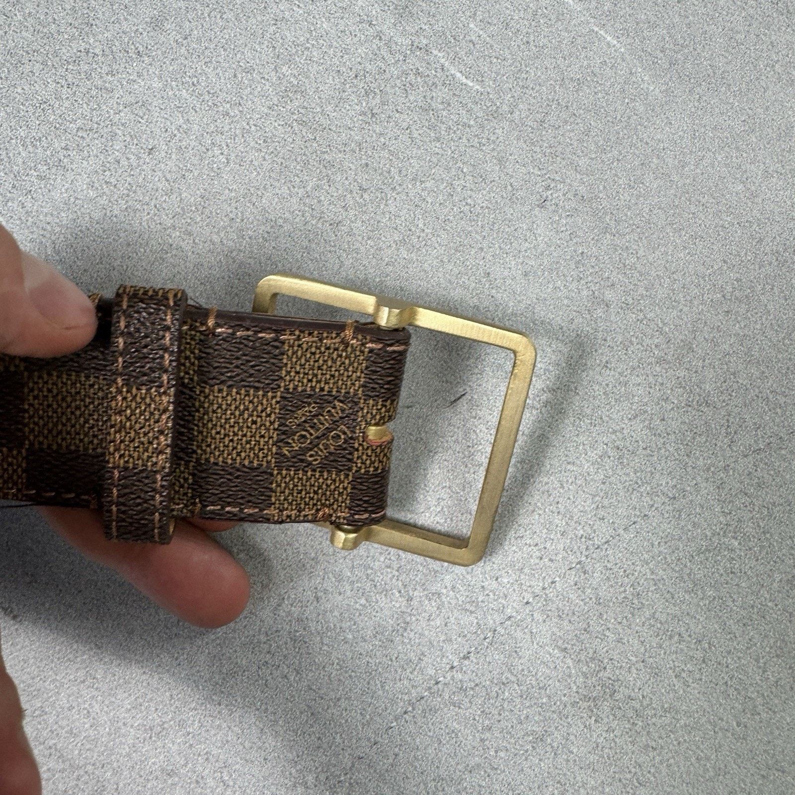 Louis Vuitton Louis Vuitton Check Men Leather Belt Size 34 Size 34 - 22 Thumbnail