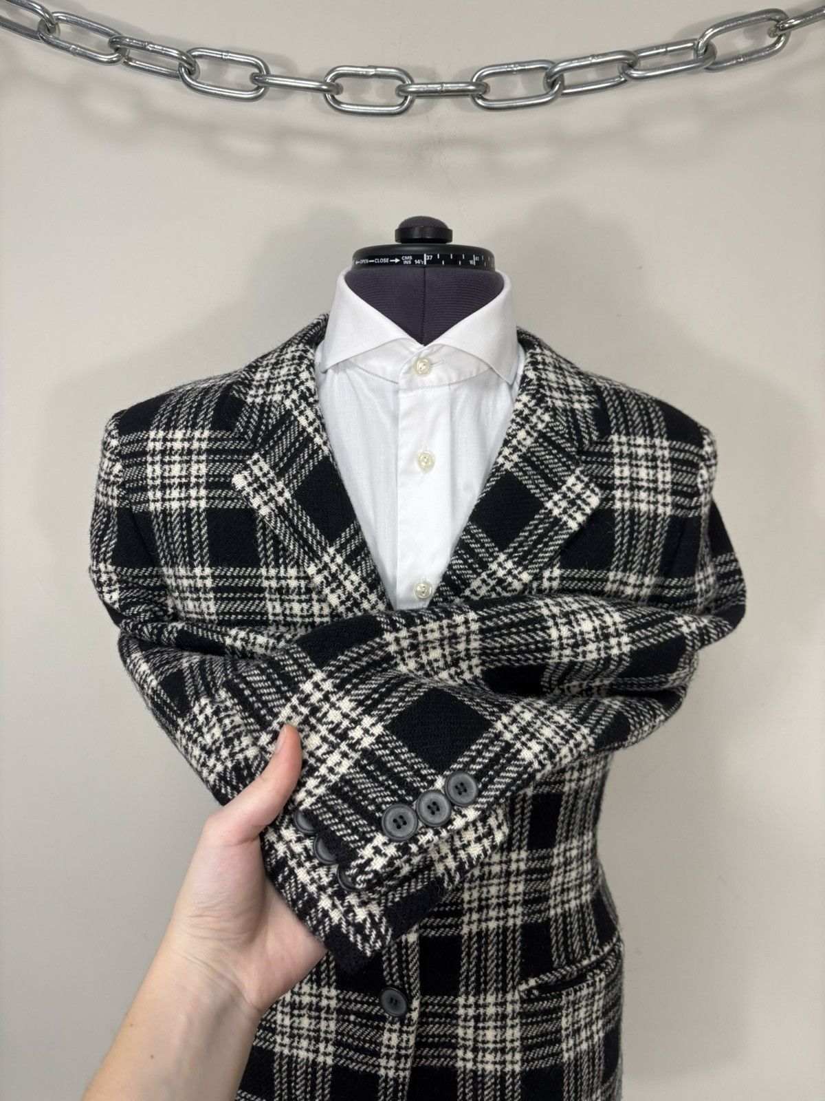 Harris Tweed Harris Tweed Women’s Plaid Check Gray Wool Blazer Skirt Set Size M / US 6-8 / IT 42-44 - 11 Thumbnail