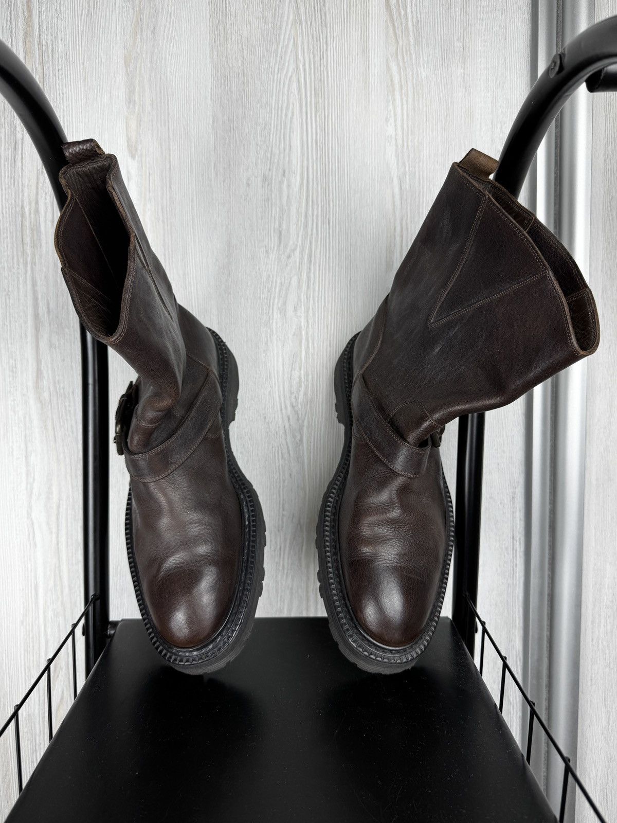 Dolce & Gabbana Dolce & Gabbana Brown Leather Biker Boots men’s size UK 8.5 Size US 9.5 / EU 42-43 - 10 Thumbnail