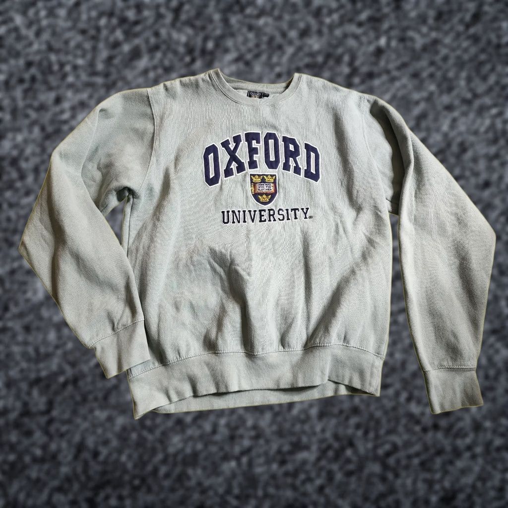 Vintage VINTAGE Oxford Sweatshirt Mens XXL Crewneck Embroidered Crest Green 90s Pullover All Seasons Christmas Not Applicable Size US XXL / EU 58 / 5 - 1 Thumbnail