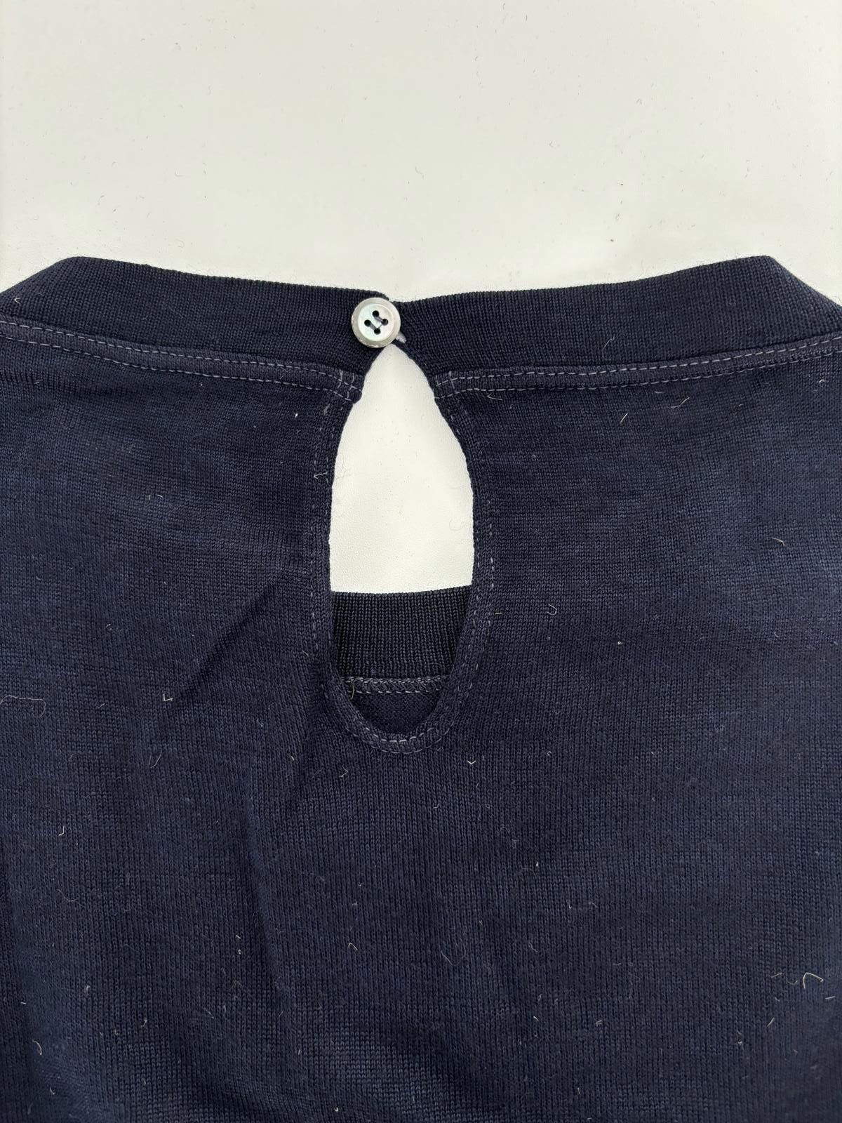 Malo Malo Cashmere / Silk Crew Neck Navy Sweater 29" Size L / US 10 / IT 46 - 3 Thumbnail