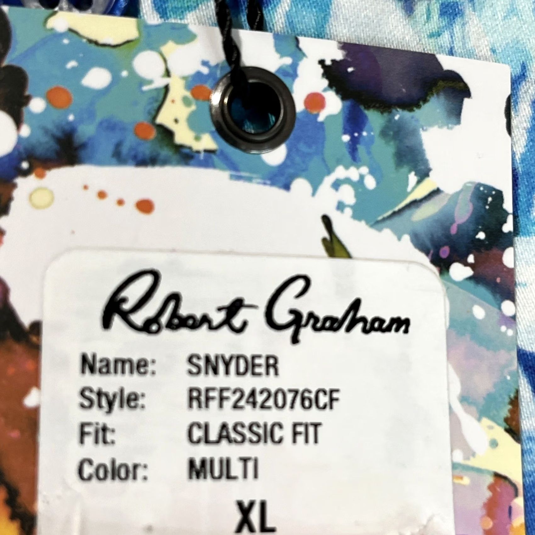 Robert Graham Robert Graham Snyder Tropical Short Sleeve XL Classic Fit Button-Front Shirt Men Multicolor NWT Size US 36 / EU 52 - 5 Thumbnail
