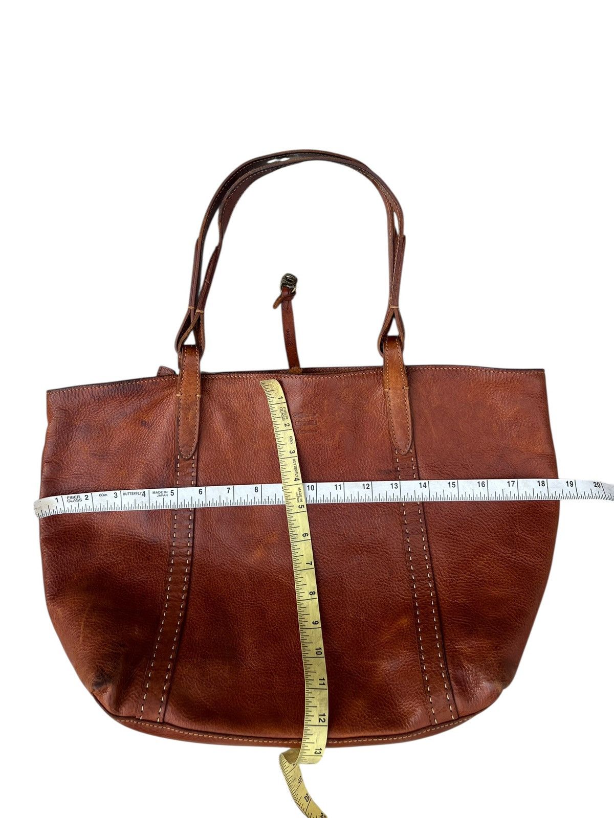 Leather Genten Japan Patina Leather Multi Pocket Tote Bag Size ONE SIZE - 25 Thumbnail