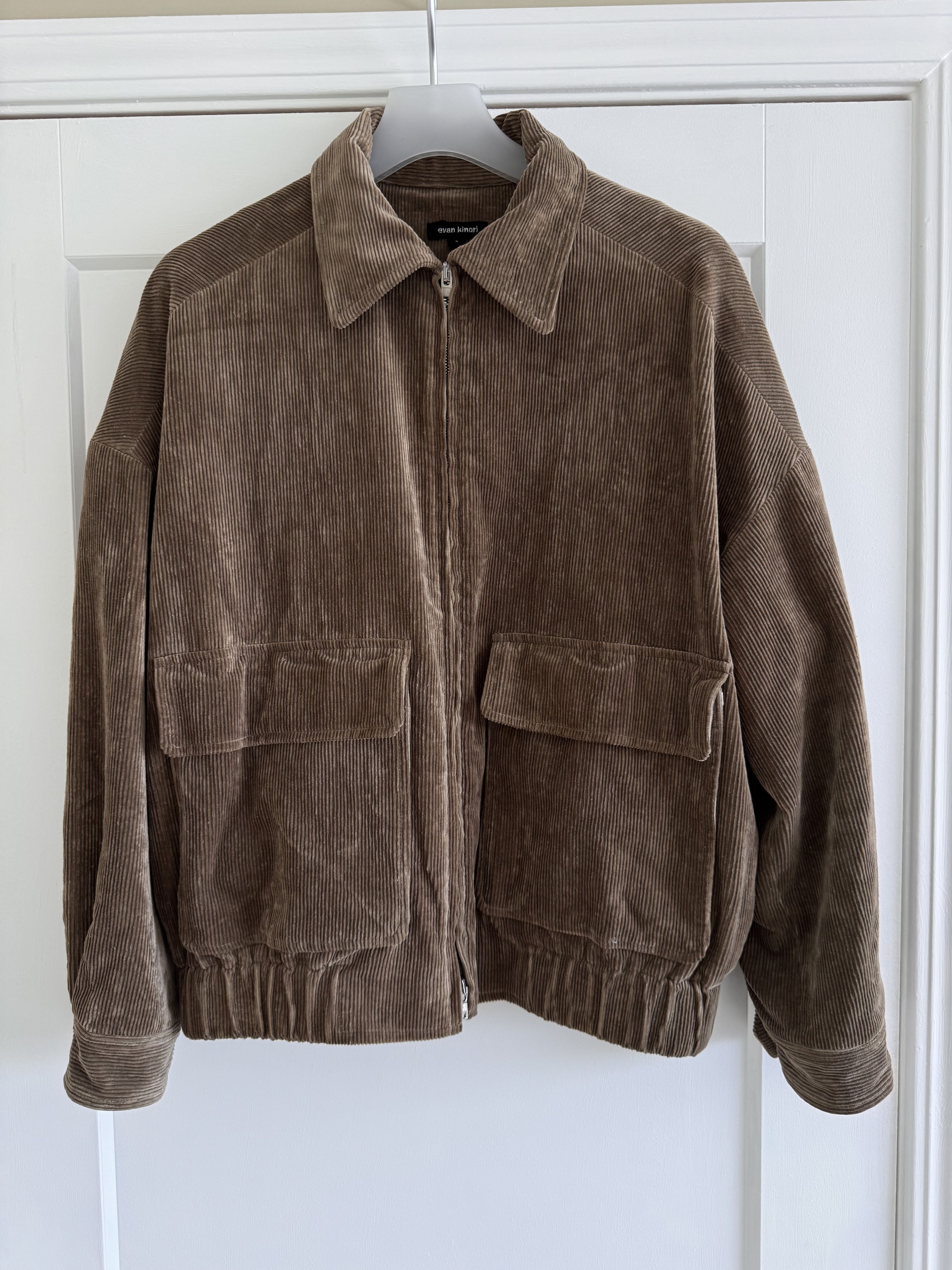 Evan Kinori Evan Kinori Zip Jacket Two - Dobby Weave Hemp, Shale