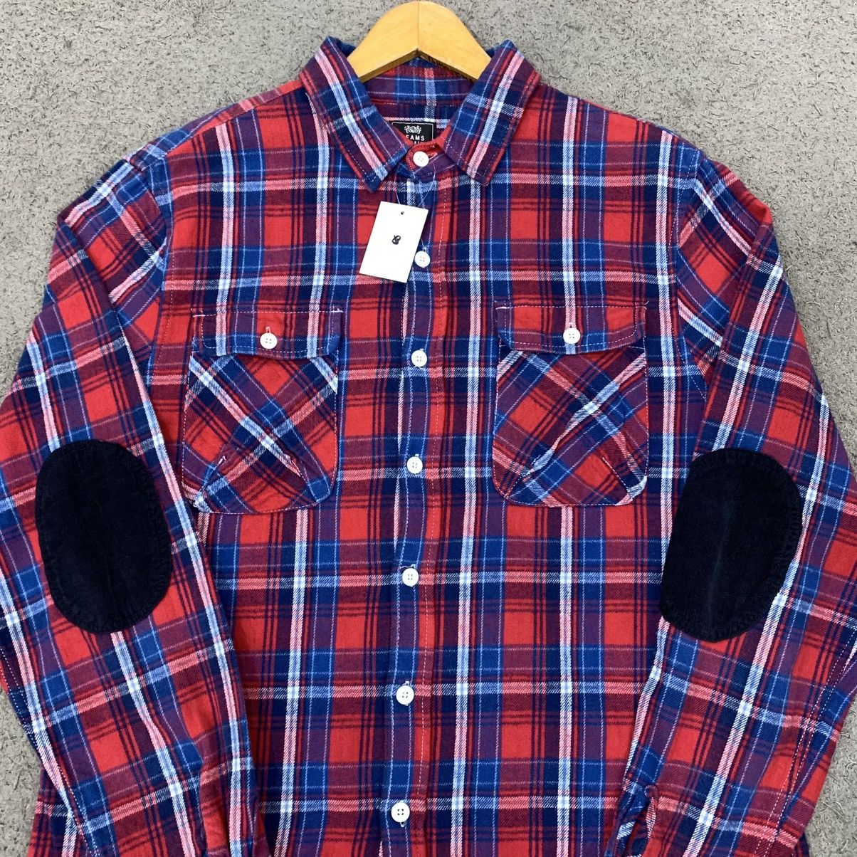 Beams Japan BEAMS Japan elbow patches flannel shirt Size US L / EU 52-54 / 3 - 3 Thumbnail