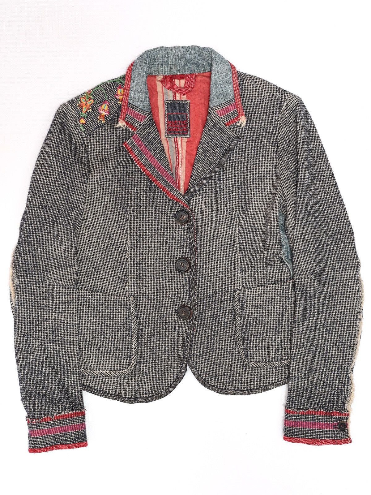 Marithe + Francois Girbaud Marithe Francois Girbaud Wool Cotton Printed Blazer Jacket Size M / US 6-8 / IT 42-44 - 4 Thumbnail