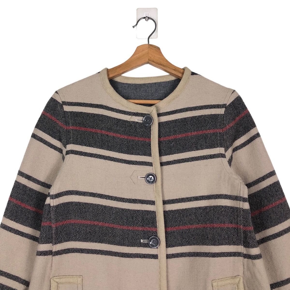 Japanese Brand 🔥Work Jacket Japan Made Hickory Issey Miyake Japan Size US M / EU 48-50 / 2 - 3 Thumbnail