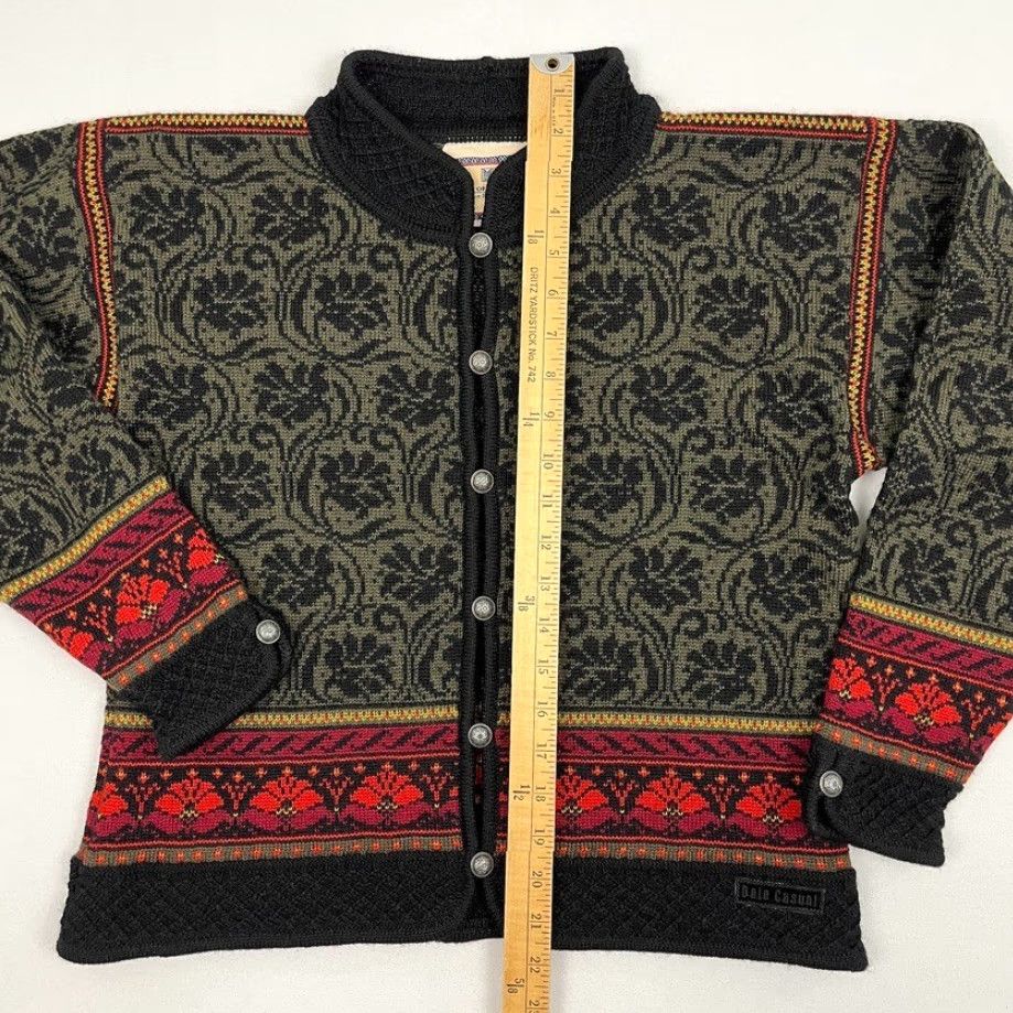 Dale Of Norway Dale of Norway Cardigan Womens M 42 Cropped Nordic Fair Isle Wool Sweater Green Size M / US 6-8 / IT 42-44 - 5 Thumbnail