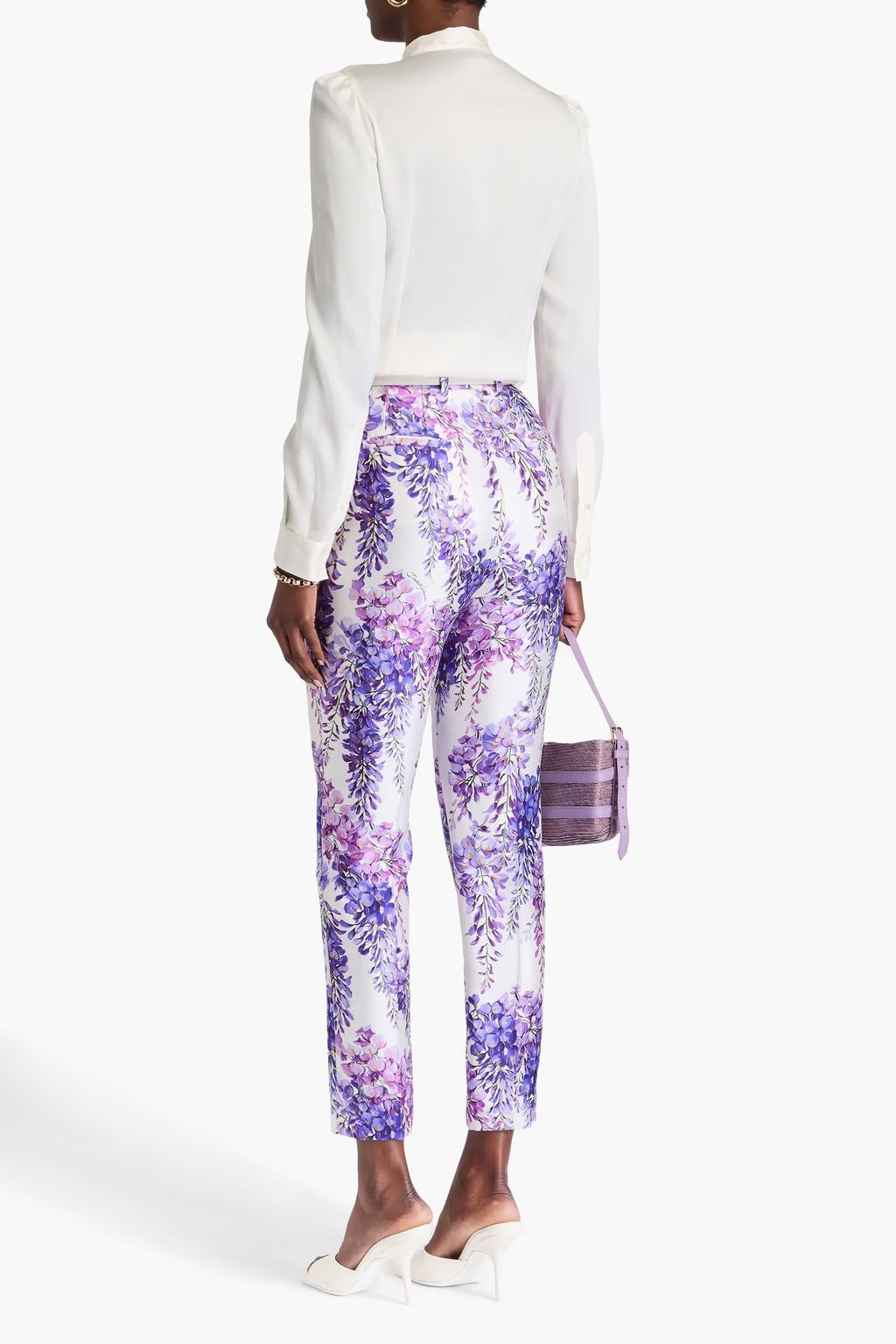 Dolce & Gabbana o1y0925 Floral-Print Casual Pant in Multicolor Size 27" / US 4 / IT 40 - 3 Thumbnail