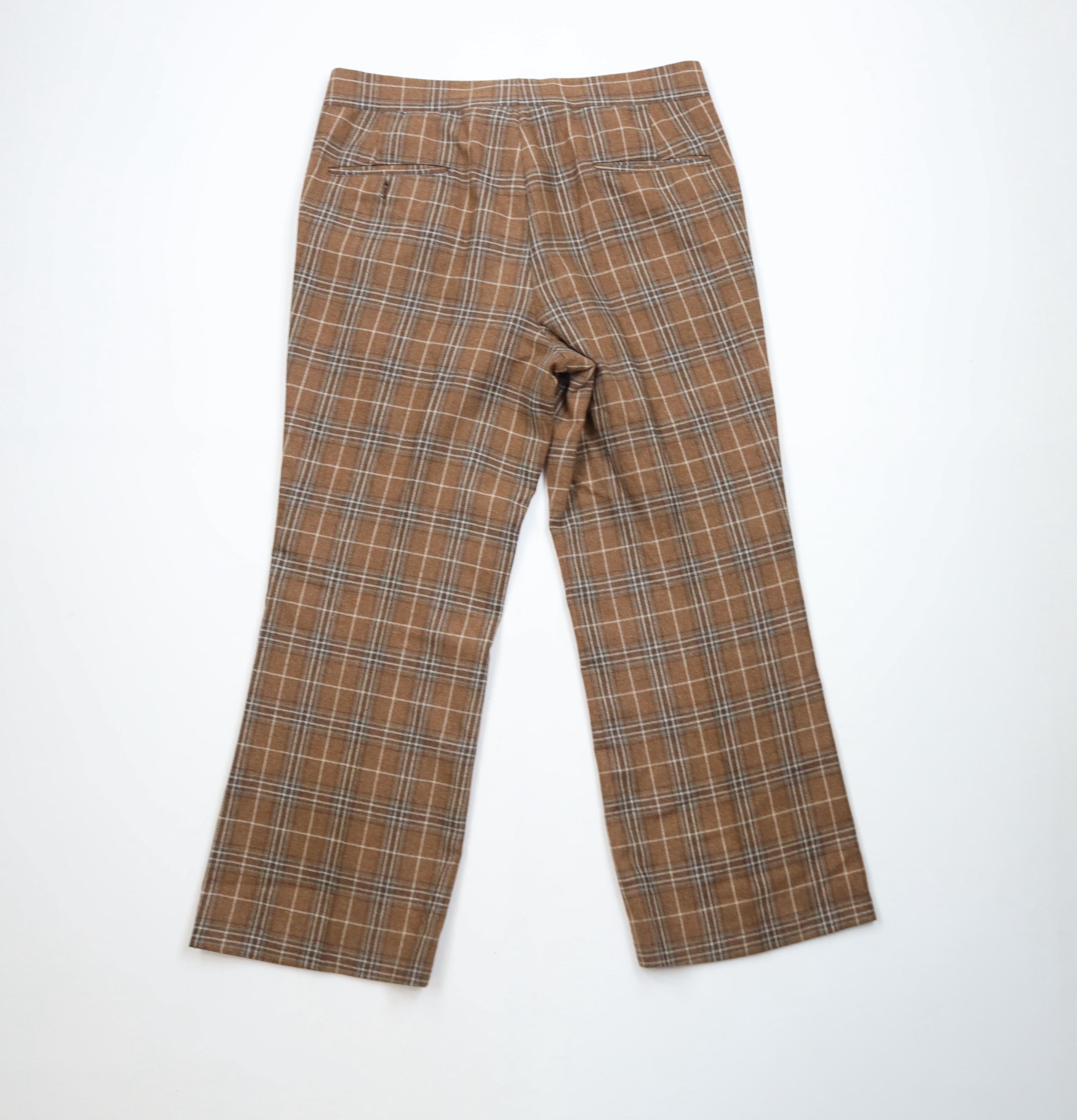 Vintage Vintage 70s Streetwear Flannel Bell Bottoms Pants Plaid USA Size US 34 / EU 50 - 9 Thumbnail