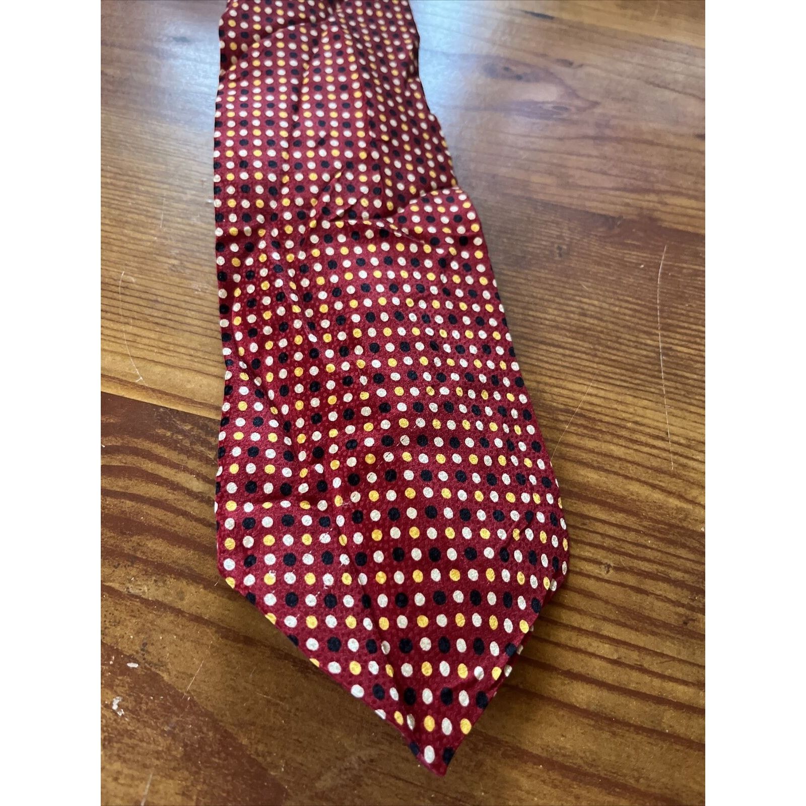 Other Tongue Tied Tom Mclellon Men’s Red Dot Geometric Silk Tie Size ONE SIZE - 3 Thumbnail