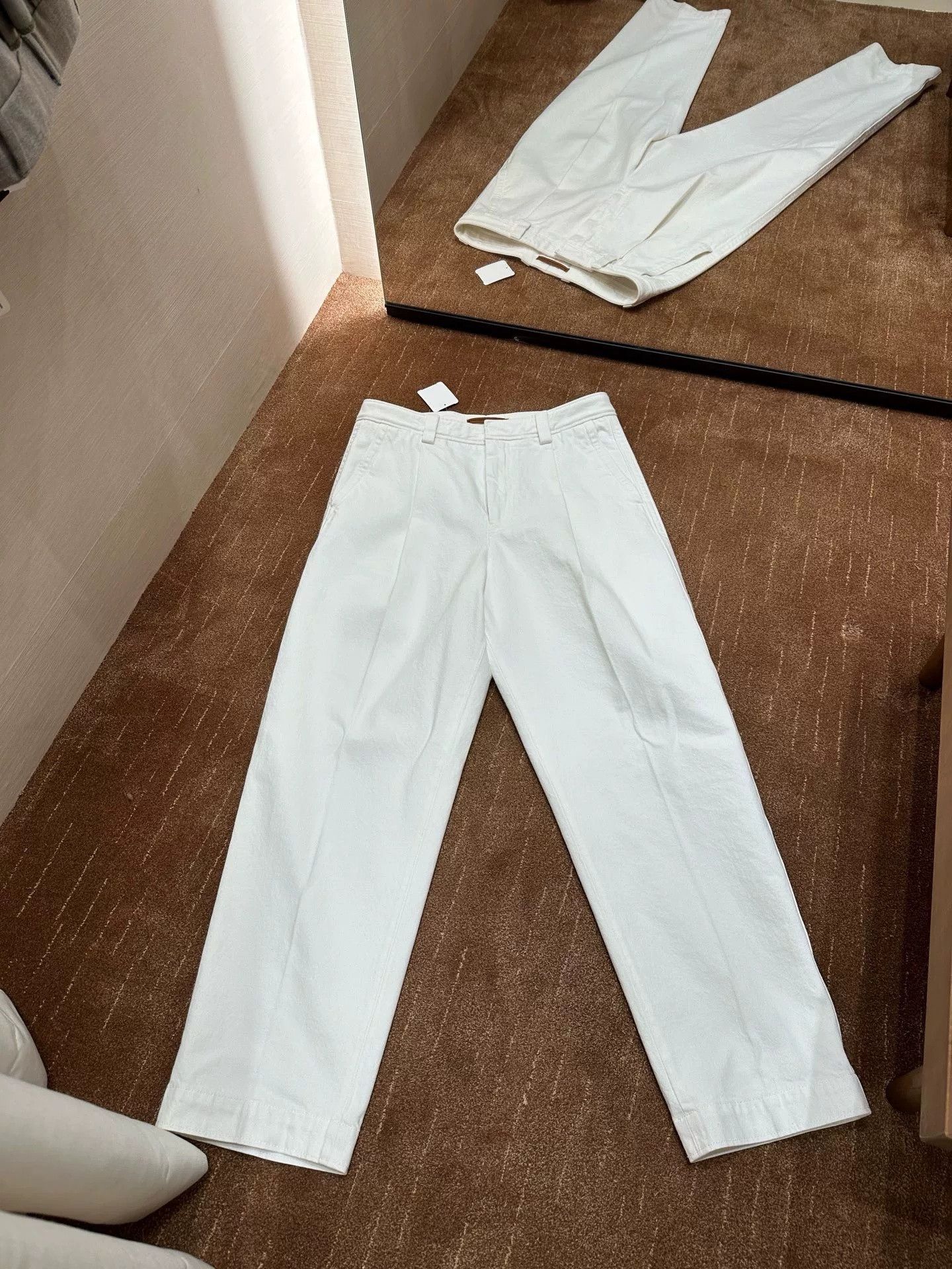 Ermenegildo Zegna Zegna Men's White Casual Pants Size US 32 / EU 48 - 3 Thumbnail