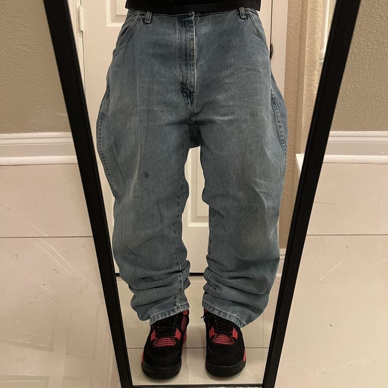 Vintage Vintage/2000s Super Baggy Medium Wash Grunge Denim Rustler Jeans! Size US 38 / EU 54 - 1 Thumbnail