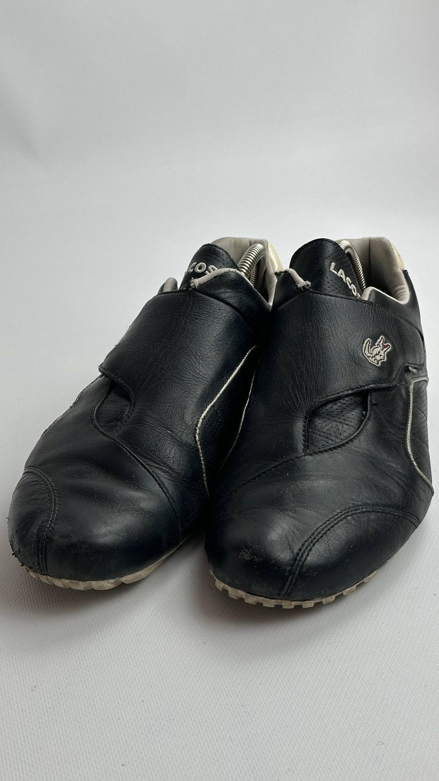Lacoste Vintage Lacoste Black Leather Racing Sneakers Size US 10.5 / EU 43-44 - 4 Thumbnail