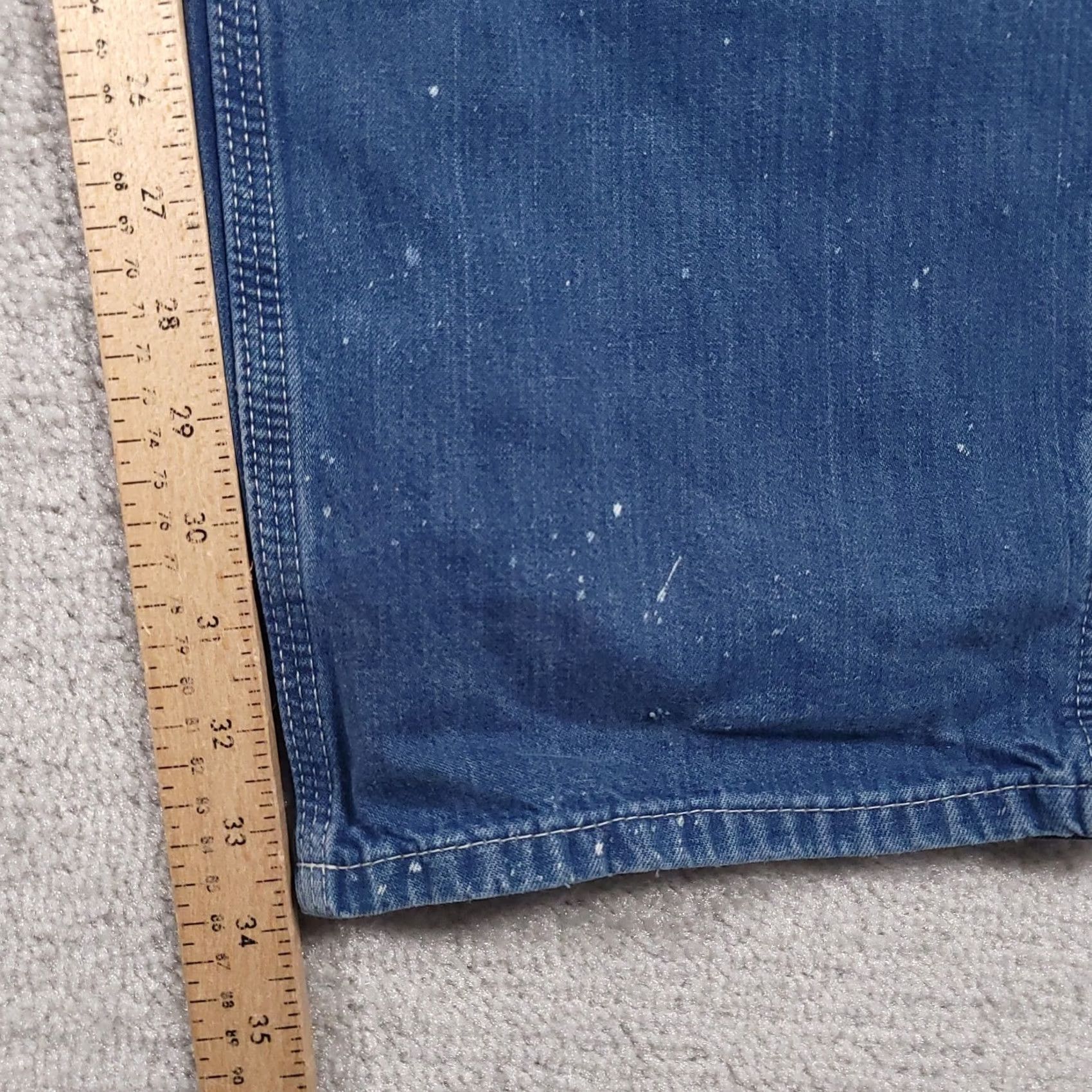 Carhartt VINTAGE Carhartt Denim Jeans Carpenter Dungaree Fit Blue Mens 42x34 Workwear Paint Flaws Size US 42 / EU 58 - 6 Thumbnail