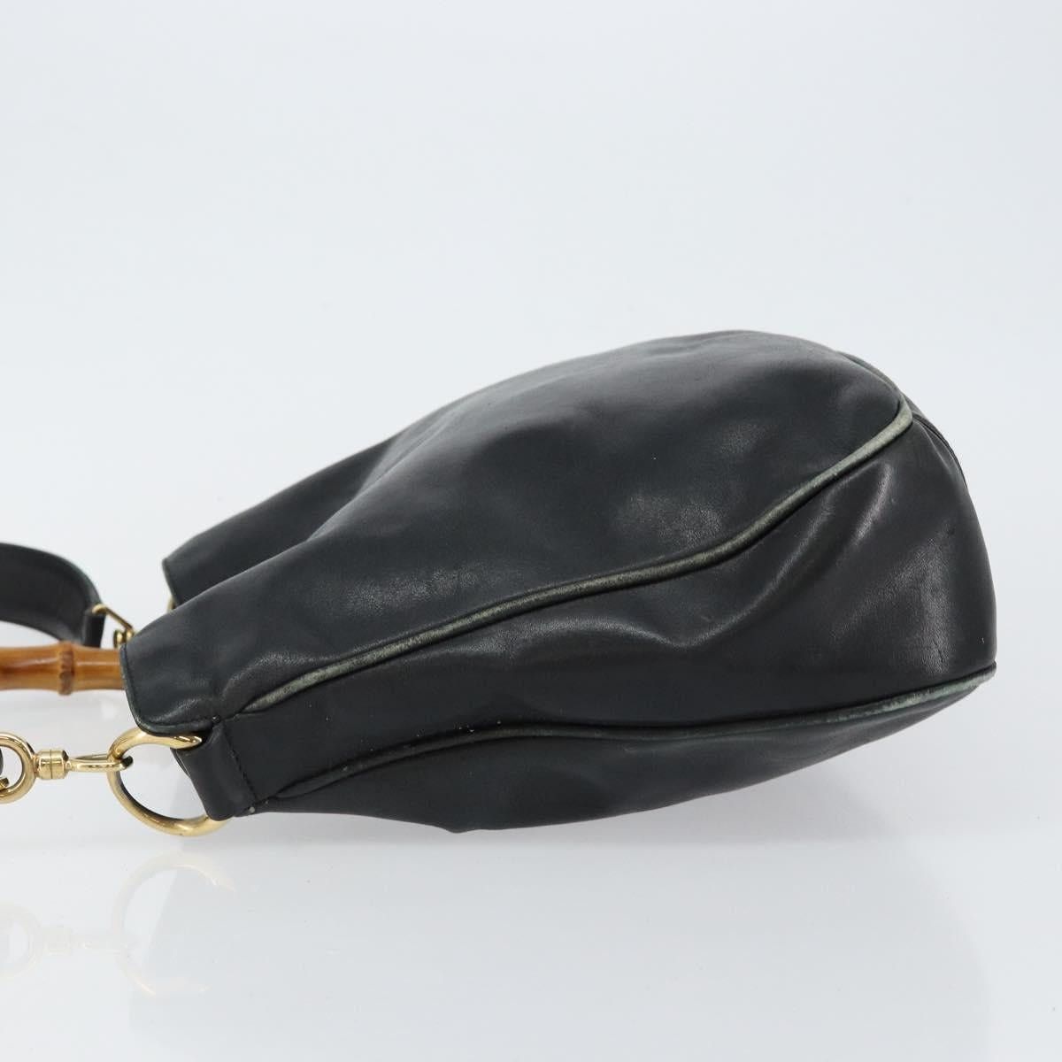 Gucci GUCCI Bamboo Handbag Leather Black Gold 001 2123 001 2123 Size ONE SIZE - 5 Thumbnail