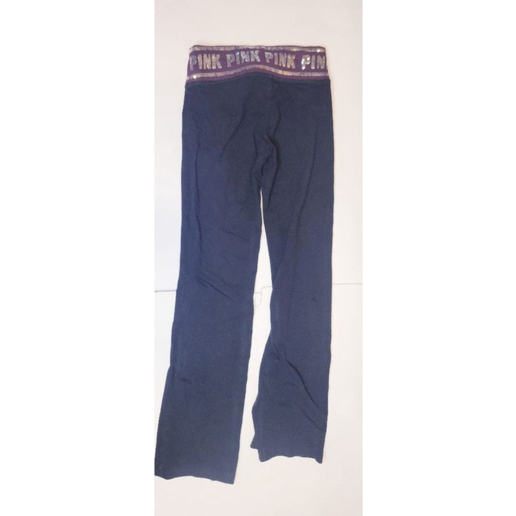 Pink Y2K PINK Victoria's Secret Black Sequin Flared Yoga Pants Size 27" / US 4 / IT 40 - 5 Thumbnail