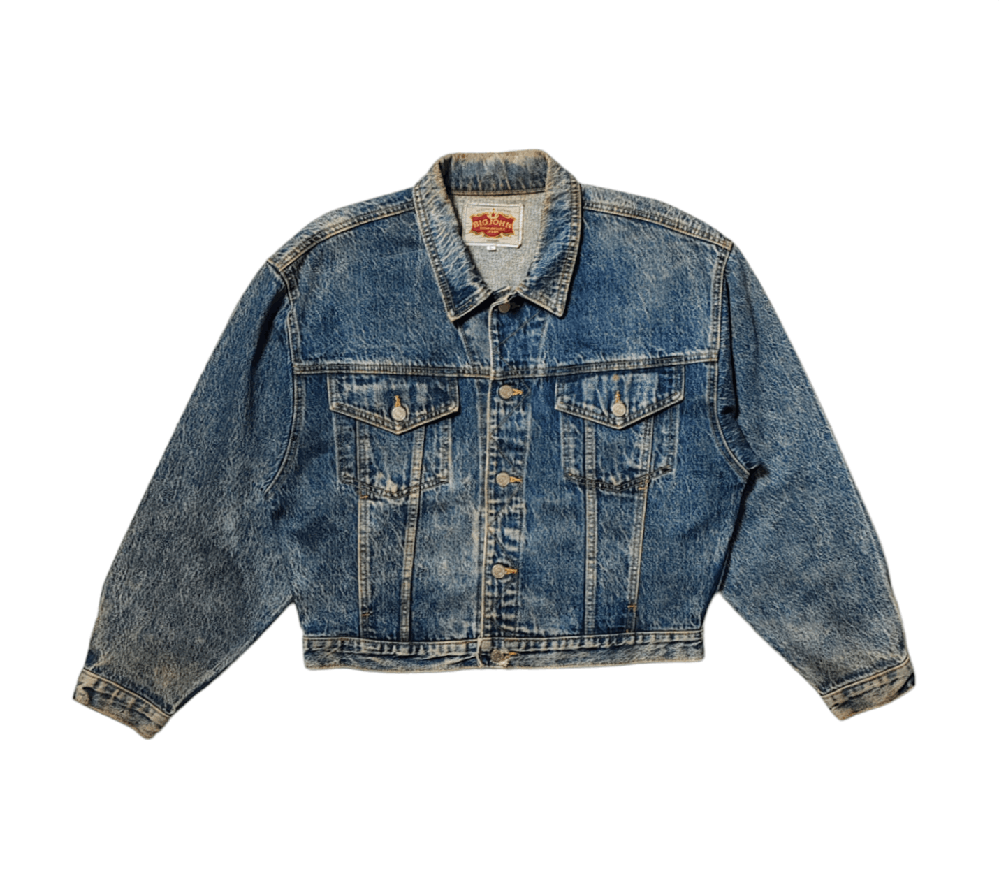 90s〜 JP label fade ripped denim coat y2k 90s〜 JP label fade ripped denim coat y2k