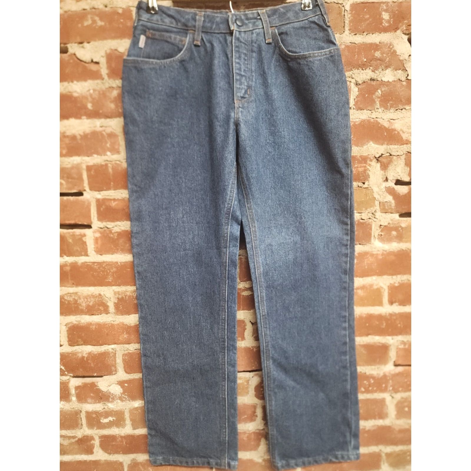 Carhartt Carhartt FR Jeans Relaxed 5-Pocket Denim Size 8 Blue Women's 8x30 Flame-Resistant Carhartt FR Work Jeans Size 30" / US 8 / IT 44 - 2 Thumbnail
