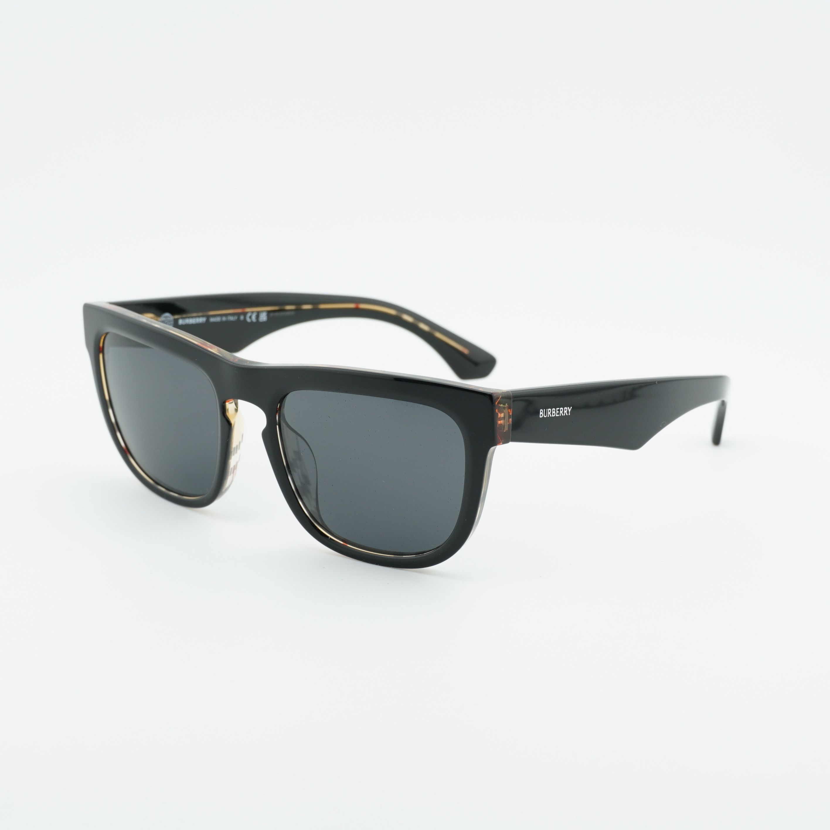 Burberry Burberry BE4431U 412187 Sunglasses Black Square Frame Size ONE SIZE - 1 Thumbnail