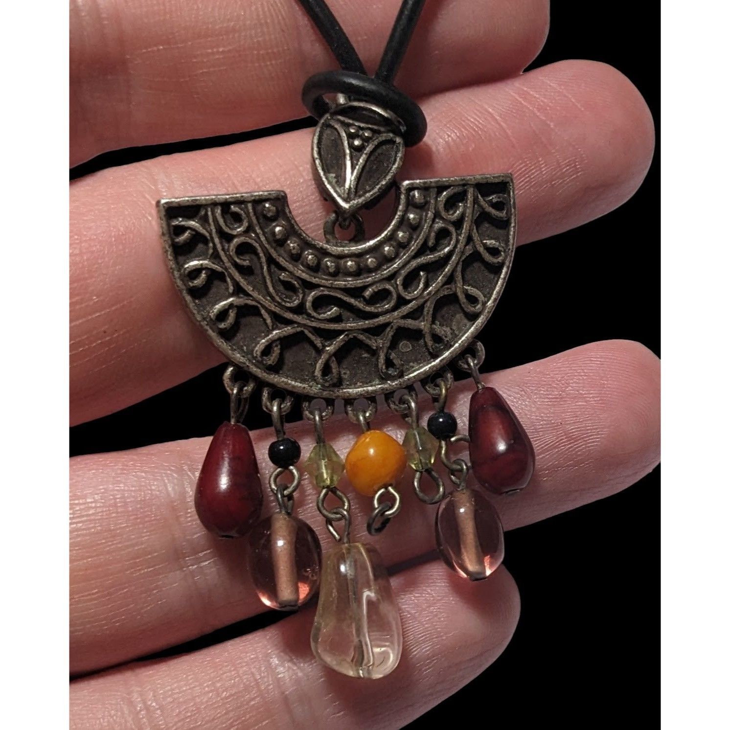 Other Retro Bohemian Glass Tassel Pendant Necklace Size ONE SIZE - 4 Thumbnail