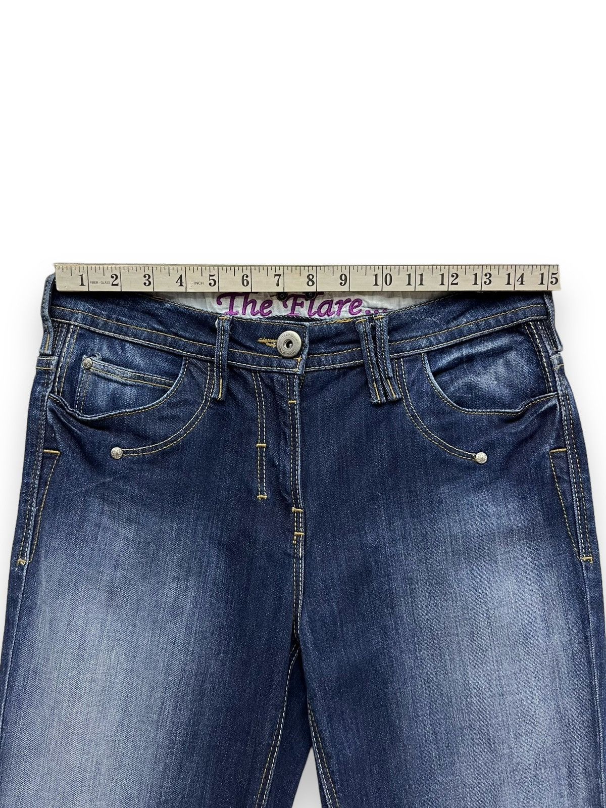 Japanese Brand × Le Grande Bleu (L.G.B.) × NEXT THE FLARE🔥Vintage NEXT Ultra Flare 70’s Style Stretch Denim Size 29" - 12 Thumbnail