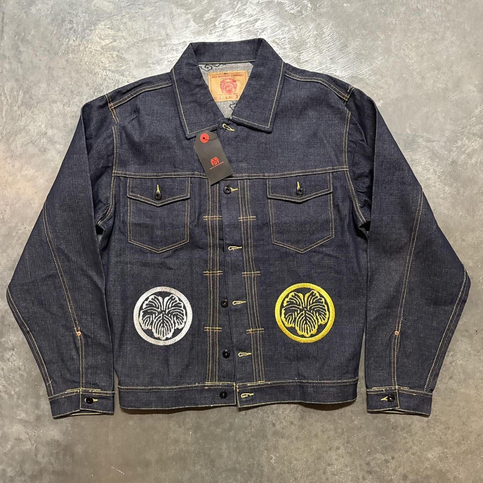 Vintage Red Monkey Company Japanese Selvedge Vintage Denim Jacket Size US XXL / EU 58 / 5 - 4 Thumbnail