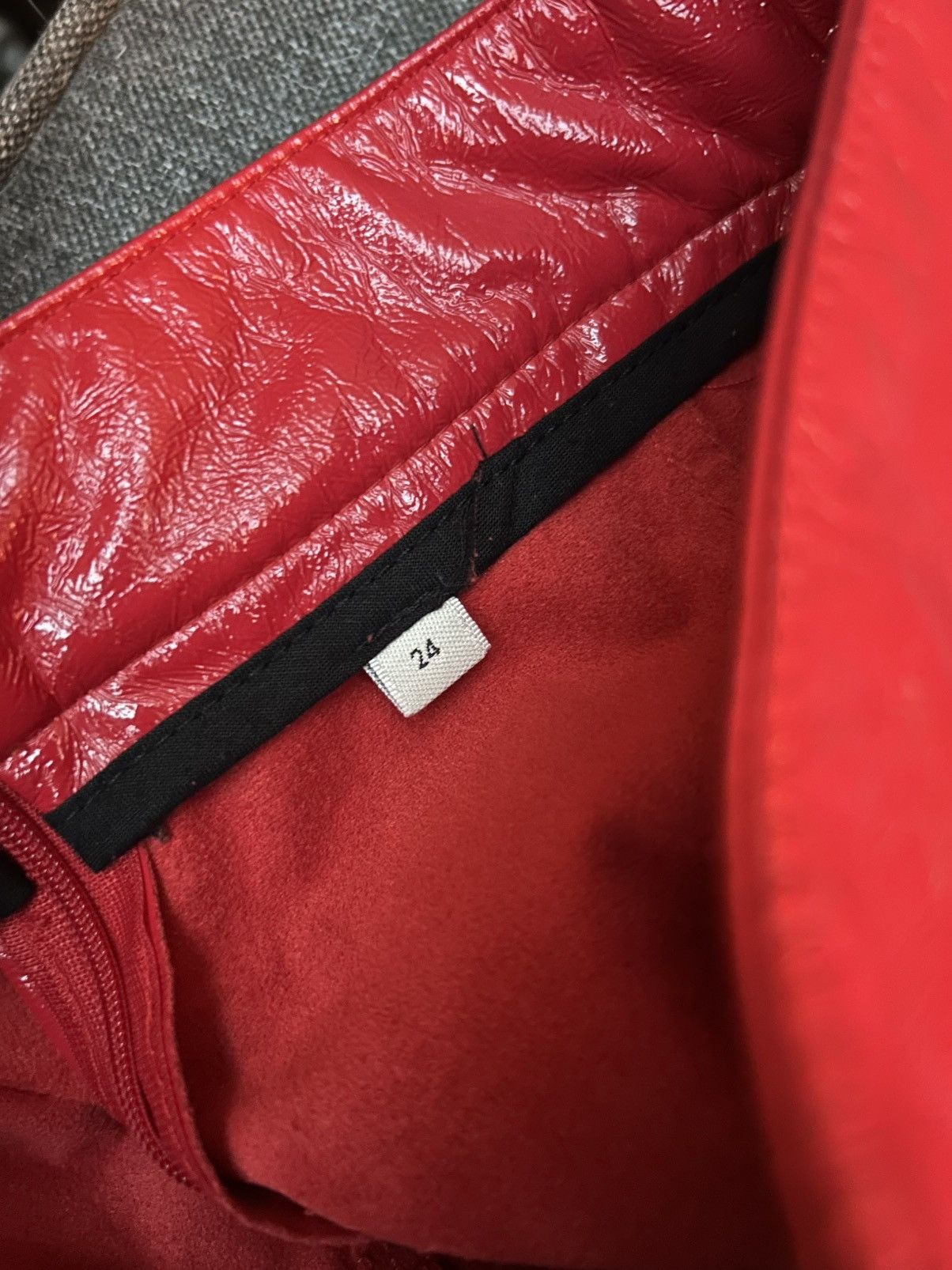 Fiorucci FIORUCCI Red Vinyl Margot Skinny Skirt Size 24 Made In Italy Size 24" / US 00 / IT 34 - 5 Thumbnail