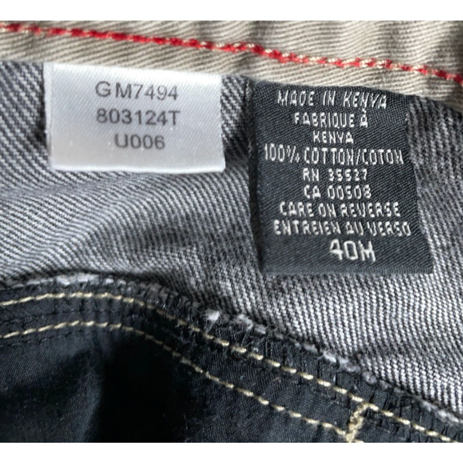 Denime VINTAGE Girbaud Jeans Men's 38x31 Black Stone Wash Denim 5-Pocket Straight High Rise 2000s Hip Hop Retro Size US 39 - 4 Thumbnail