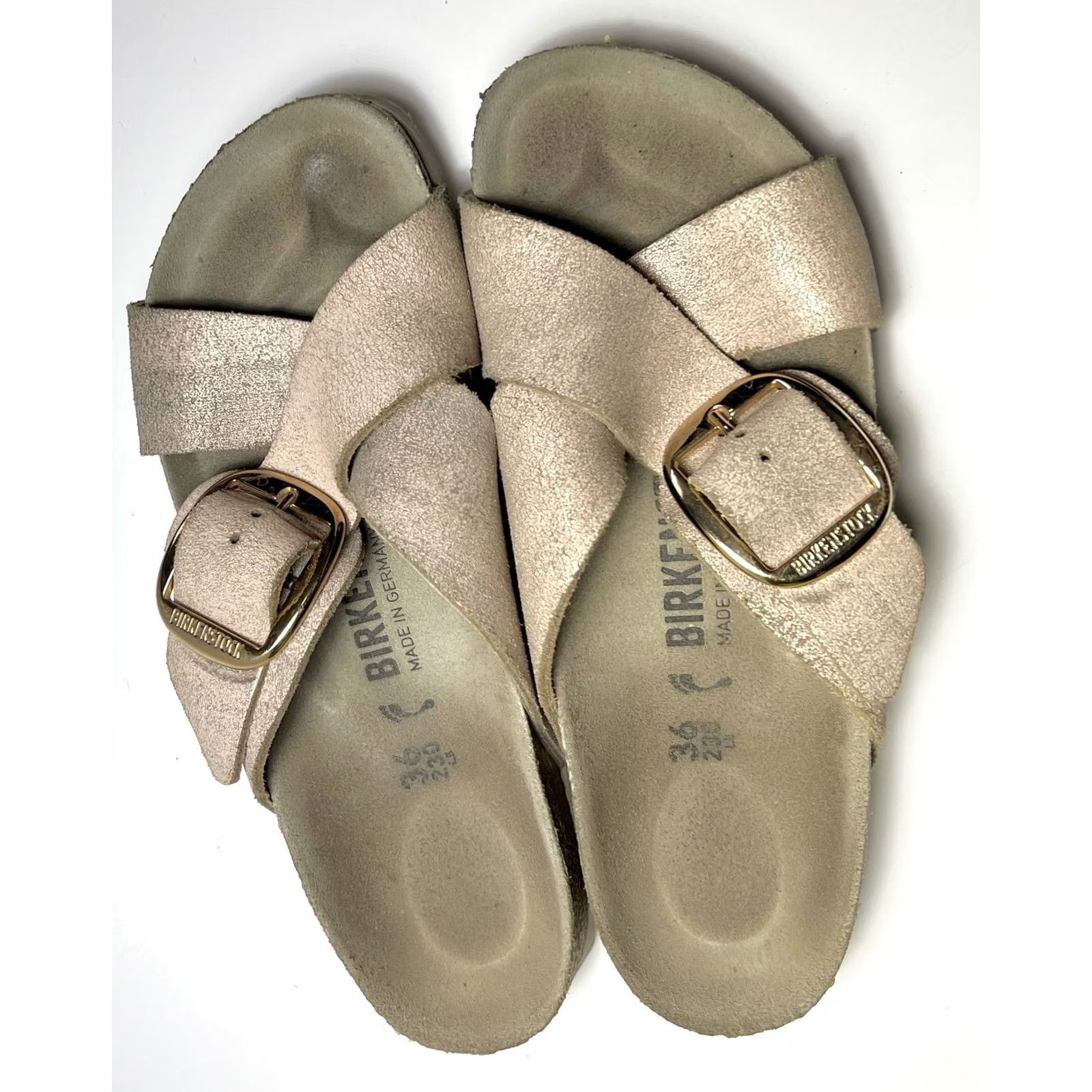 Birkenstock Birkenstock Siena Big Buckle Sandals Leather Rose Gold 36 US 6 Women Size US 6 / IT 36 - 2 Thumbnail