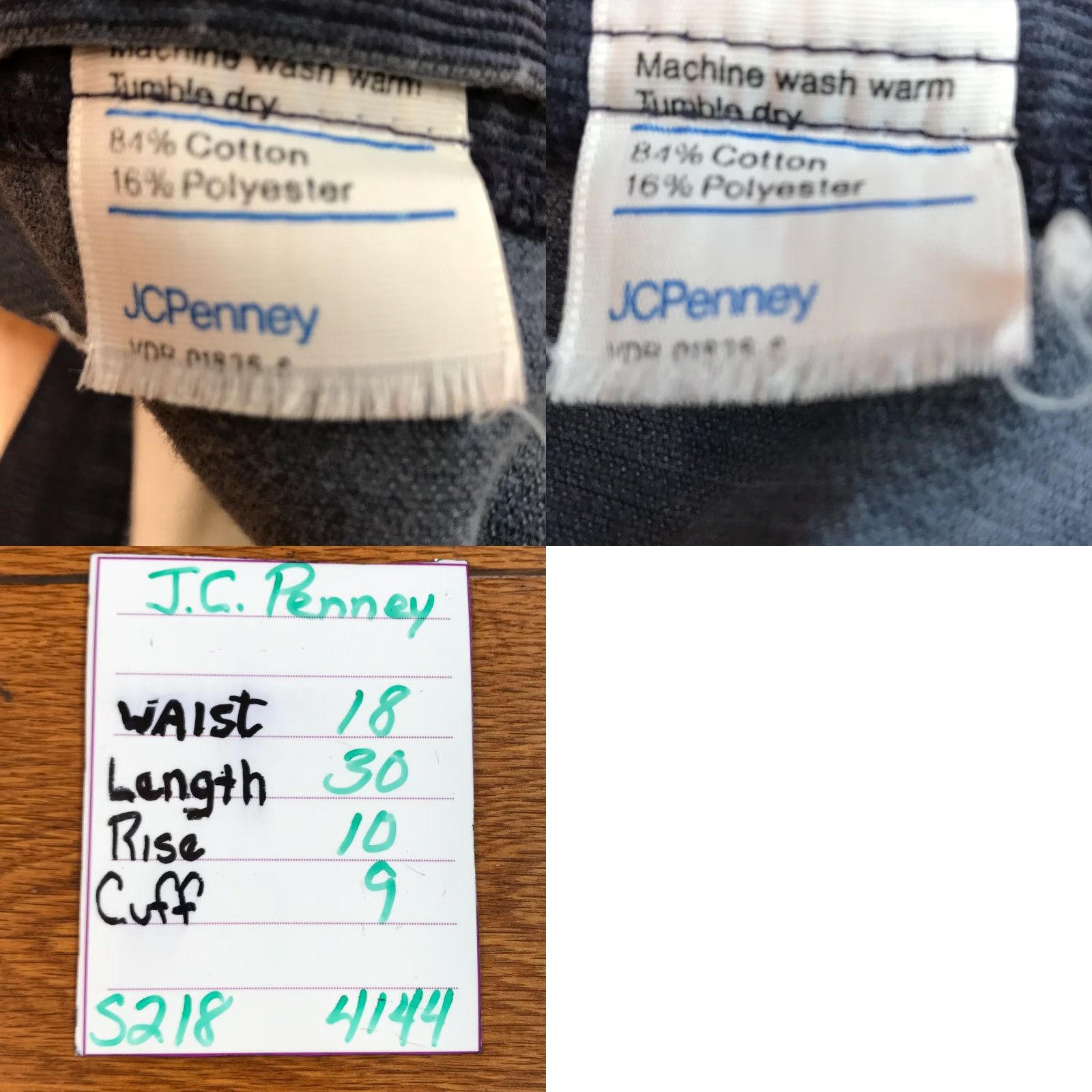 JCPenney JC Penney Men Jeans 36X30 Straight Blue Denim Flat Front Mid Rise 5-Pocket Regular Stretch Button Closure Size US 36 / EU 52 - 8 Thumbnail