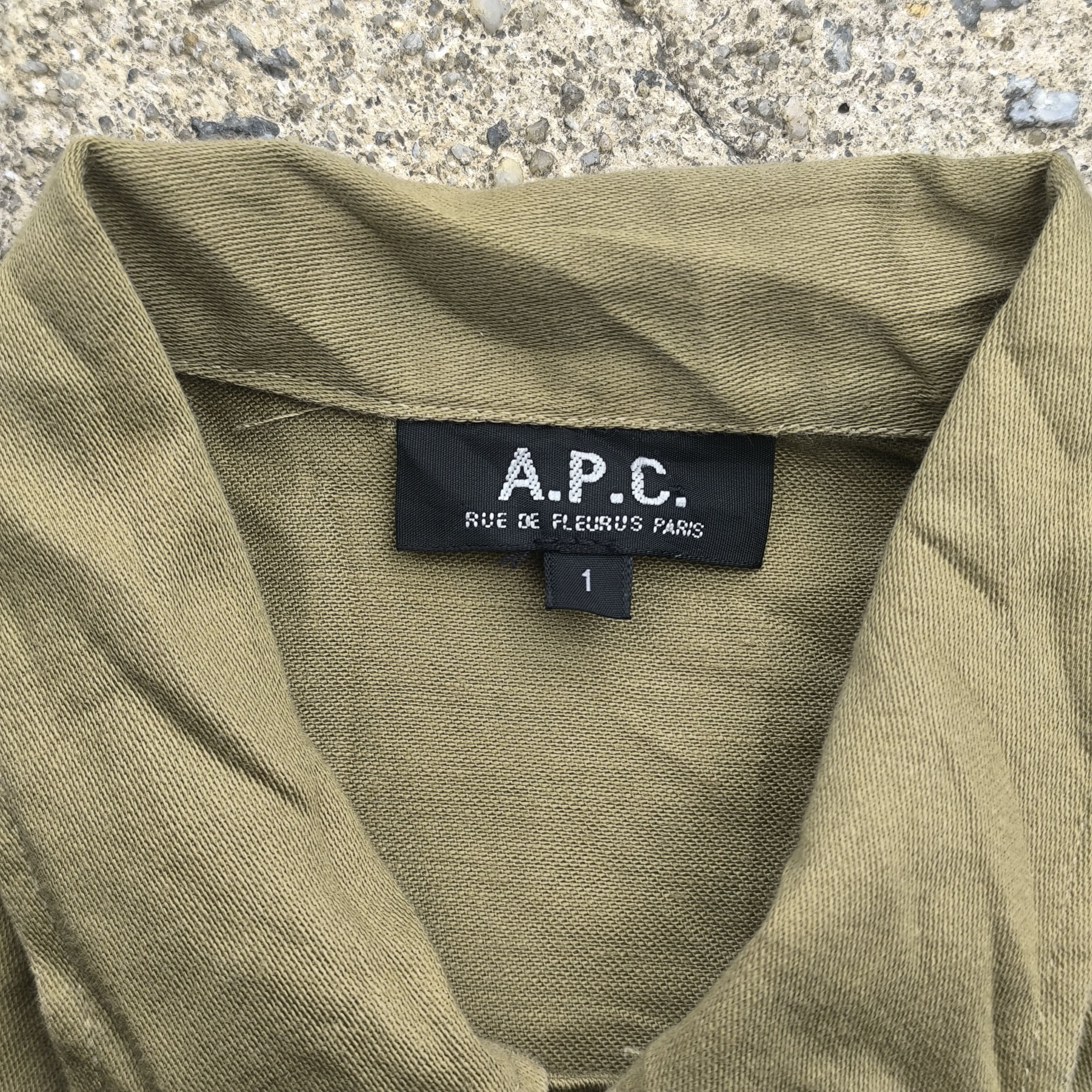 90s vintage APC MILITARY SHIRT made in FRANCE