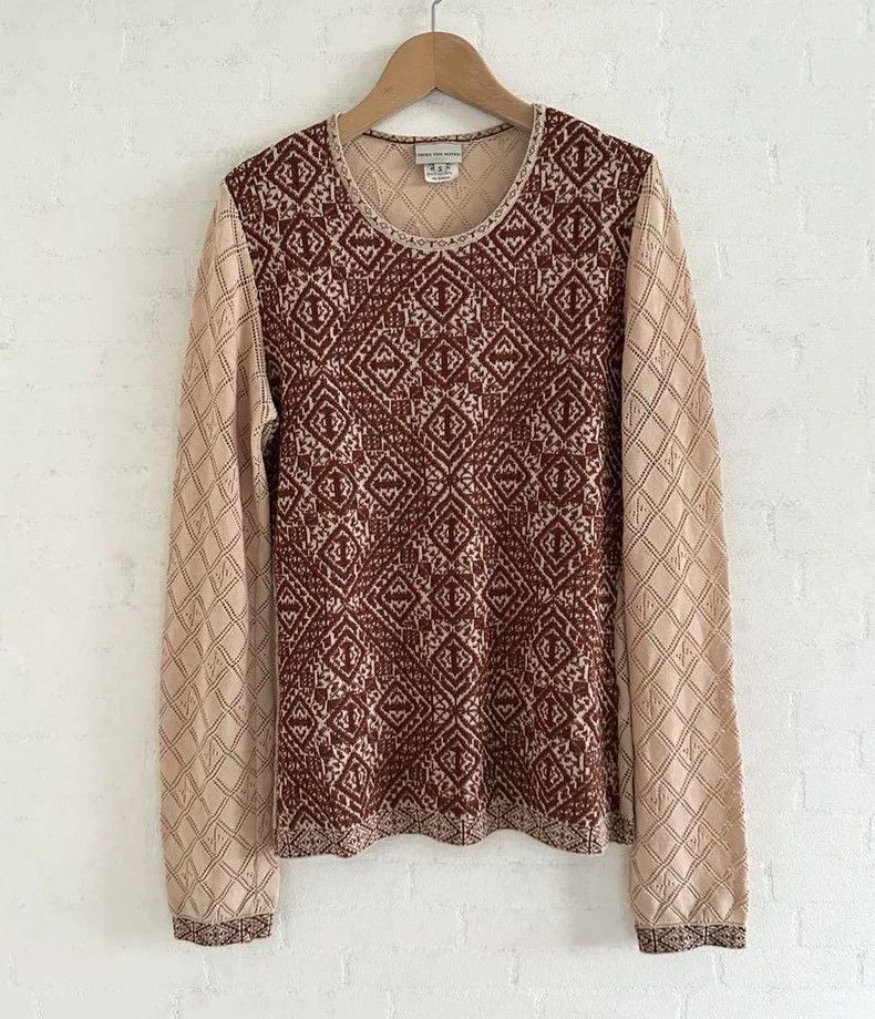 Dries Van Noten Dries Van Noten Rhombic knitted sweater-2508 Size US S / EU 44-46 / 1 - 1 Thumbnail