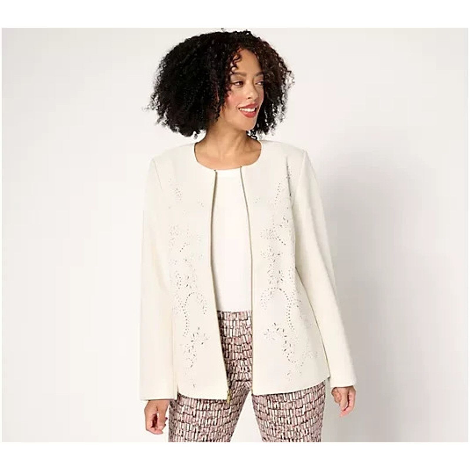 Susana Monaco Susan Graver Regular Faux Leather Jacket Petal L A672546 Size L / US 10 / IT 46 - 1 Thumbnail