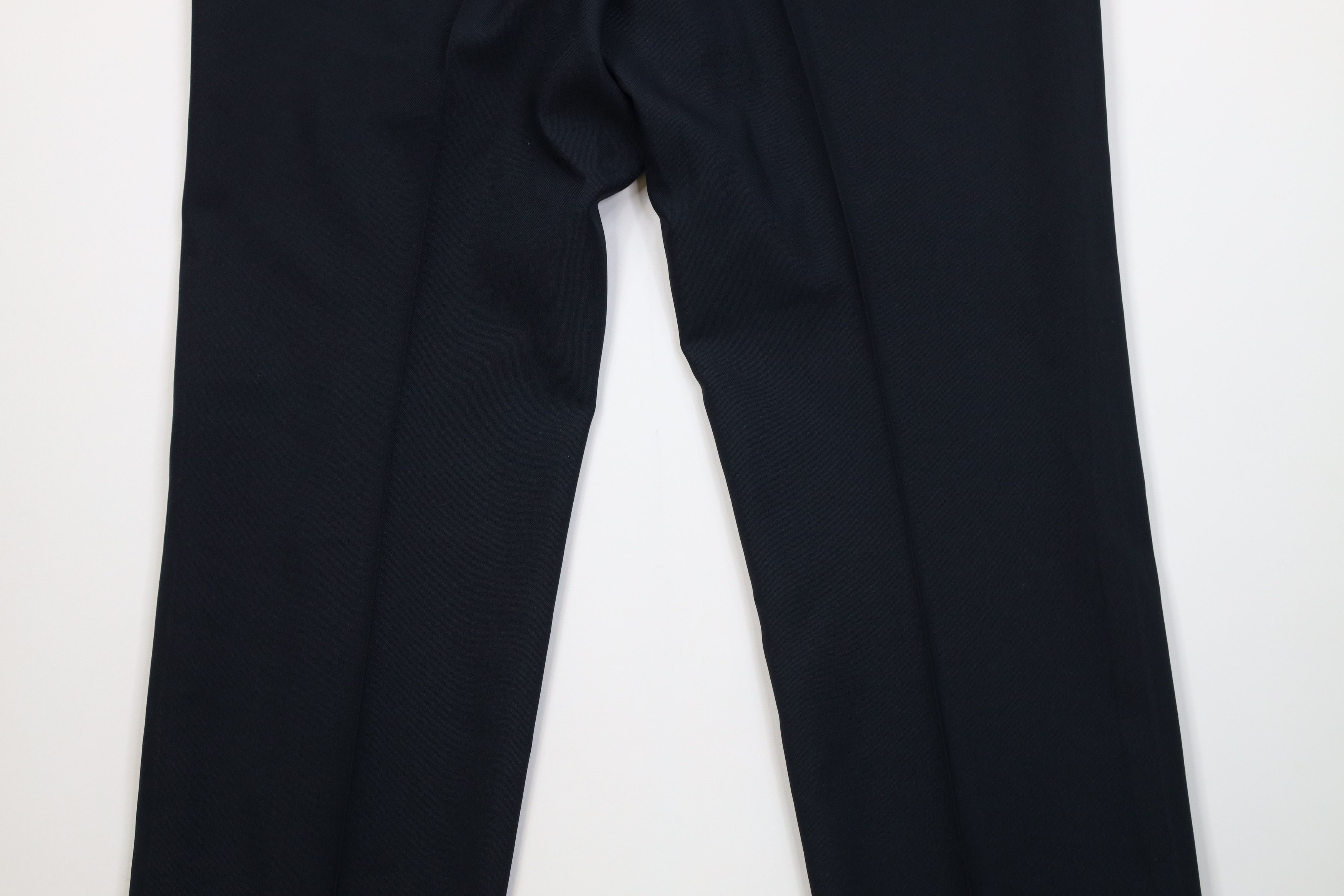 Vintage Vintage 70s Streetwear Wide Leg Chino Pants Navy Blue USA Size US 34 / EU 50 - 13 Thumbnail