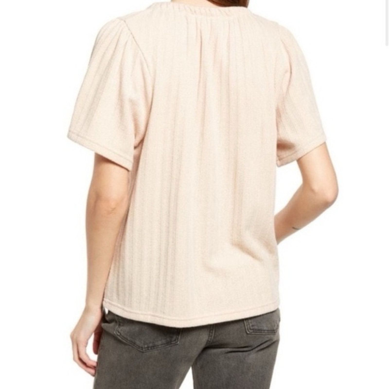 Madewell Madewell Pointelle Tie-Neck Tunic Top Womens Medium Size M / US 6-8 / IT 42-44 - 2 Thumbnail