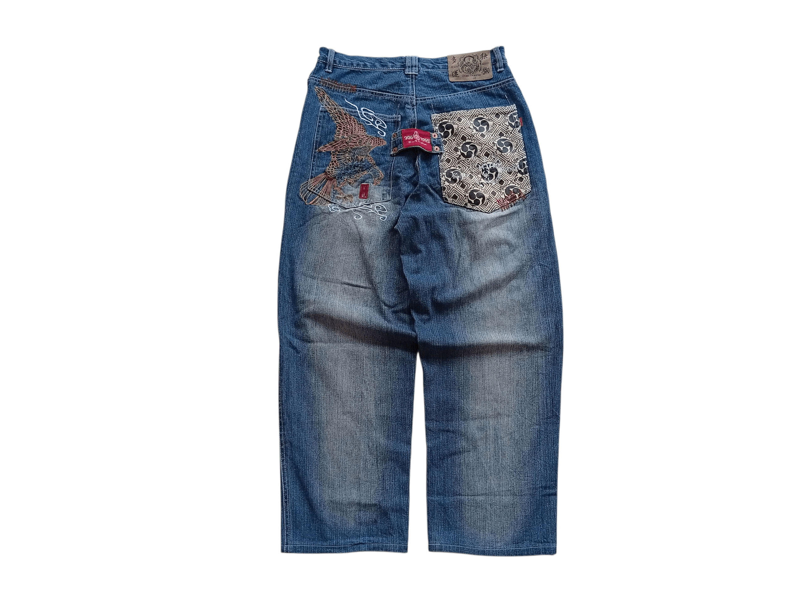 Dogtown Dogtown black dragon embroidered eagle baggy jeans Size US 31 - 1 Thumbnail