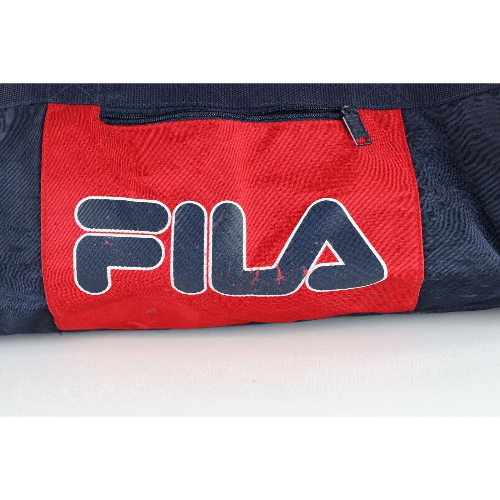 Fila × Vintage Vintage 90s Fila Distressed Spell Out Large Duffel Gym Bag Size ONE SIZE - 2 Thumbnail