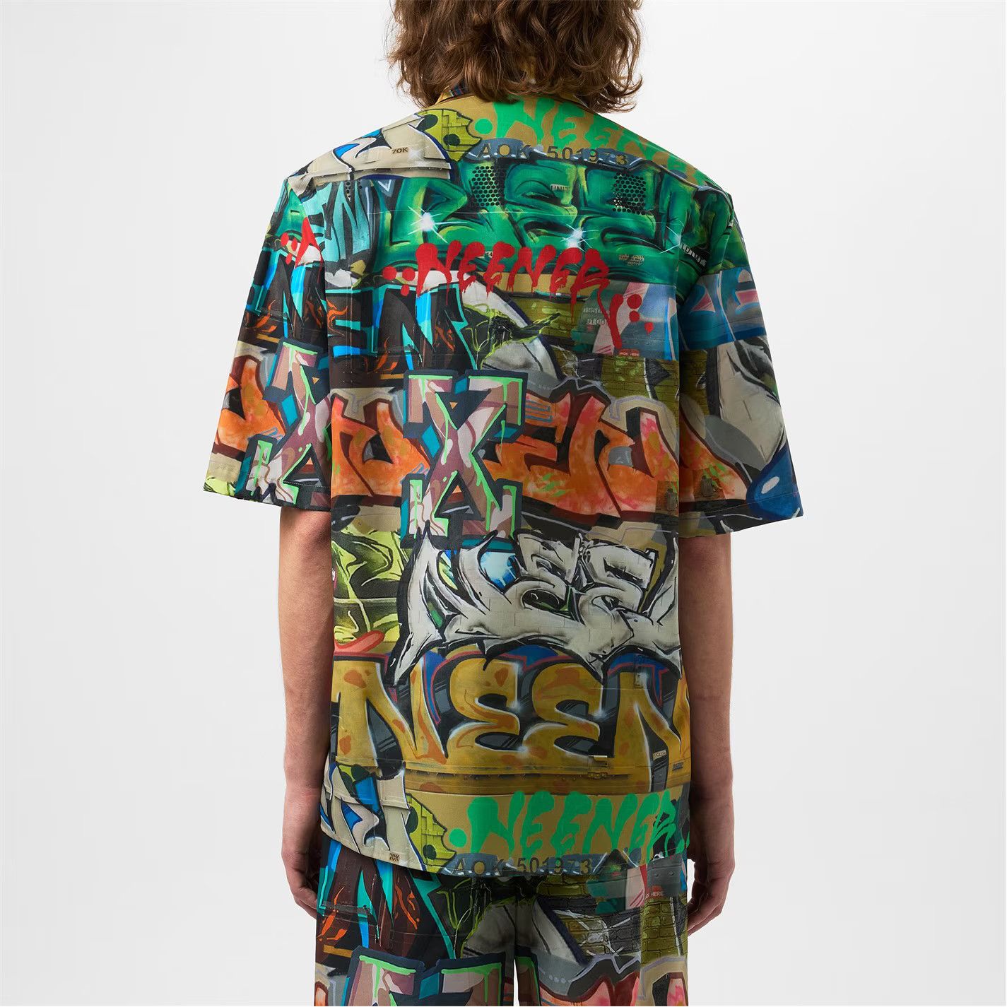 Off-White o1g2r1mq0326 Neen Graffiti Shirt in Multicolor Size US S / EU 44-46 / 1 - 4 Thumbnail
