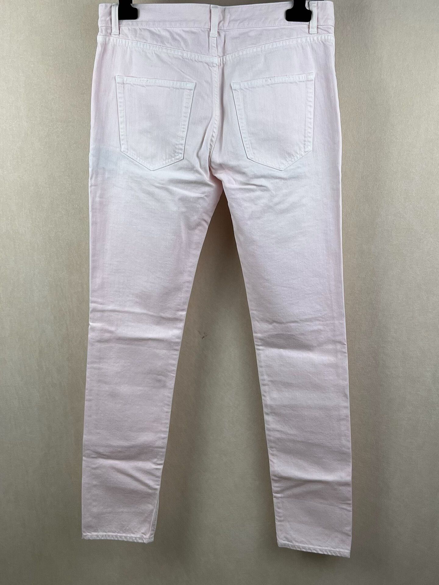 Yves Saint Laurent YSL Men's Light Pink Denim Pants D02 Size US 31 - 6 Thumbnail