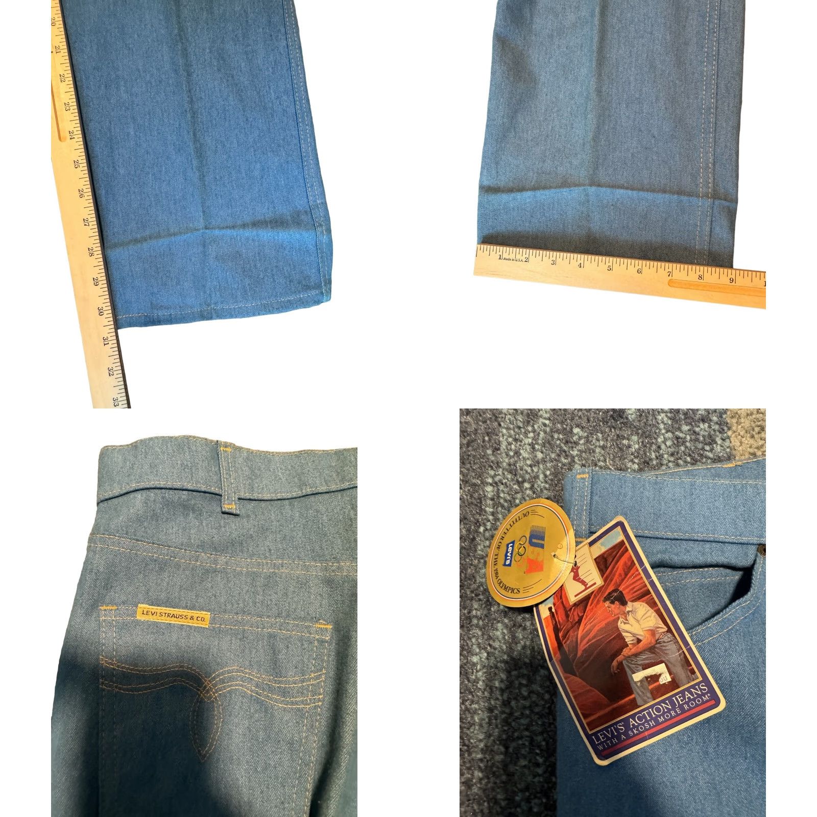 Levi's VINTAGE Levi’s Jeans 38x31 Blue Medium Wash Straight Made In USA Mens Jeans 5-Pocket Denim Cowboy USA Regular We Size US 38 / EU 54 - 9 Thumbnail