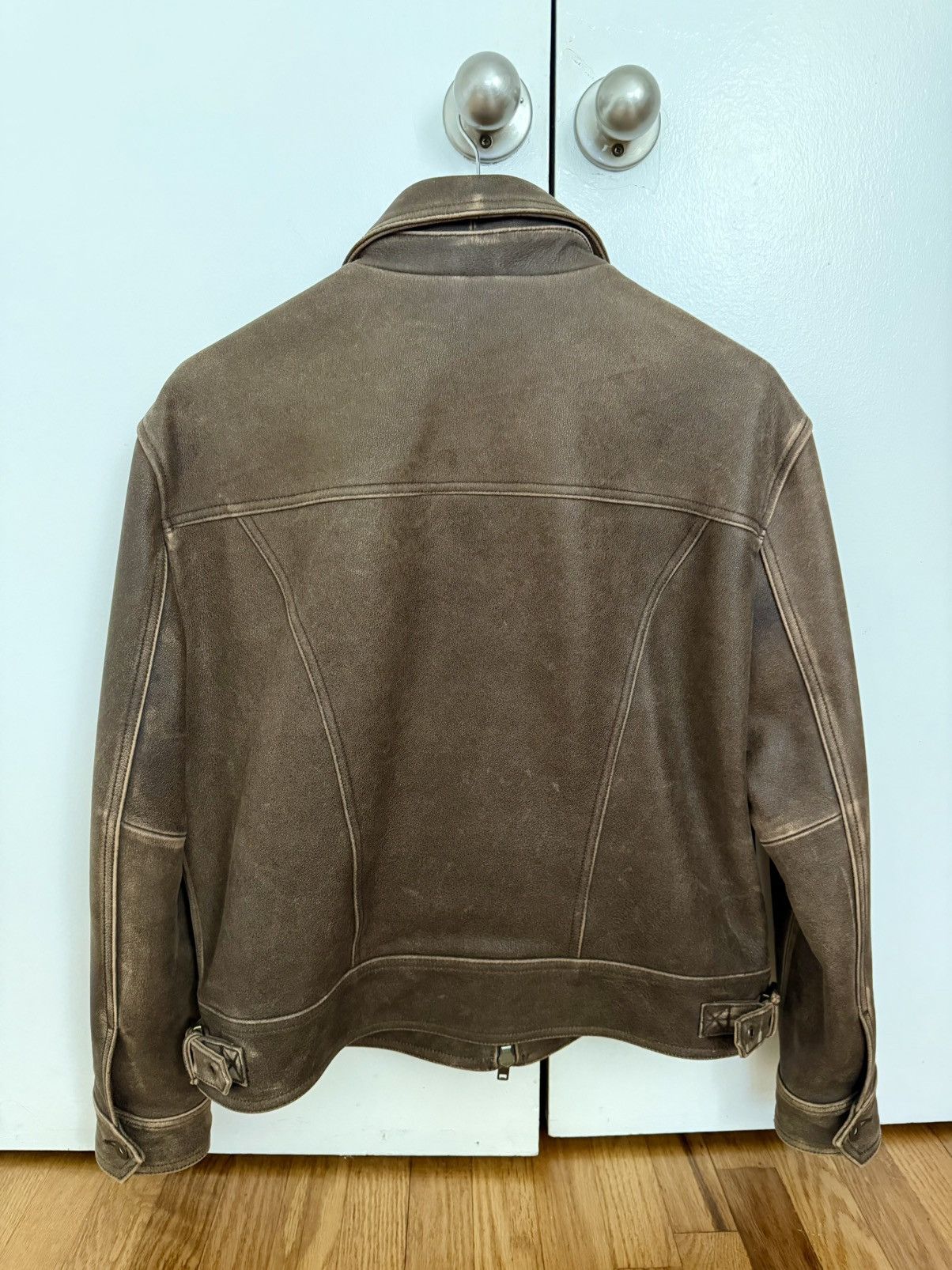 Mutimer Mutimer Aged Heavy Wash Leather Jacket Size US S / EU 44-46 / 1 - 2 Thumbnail
